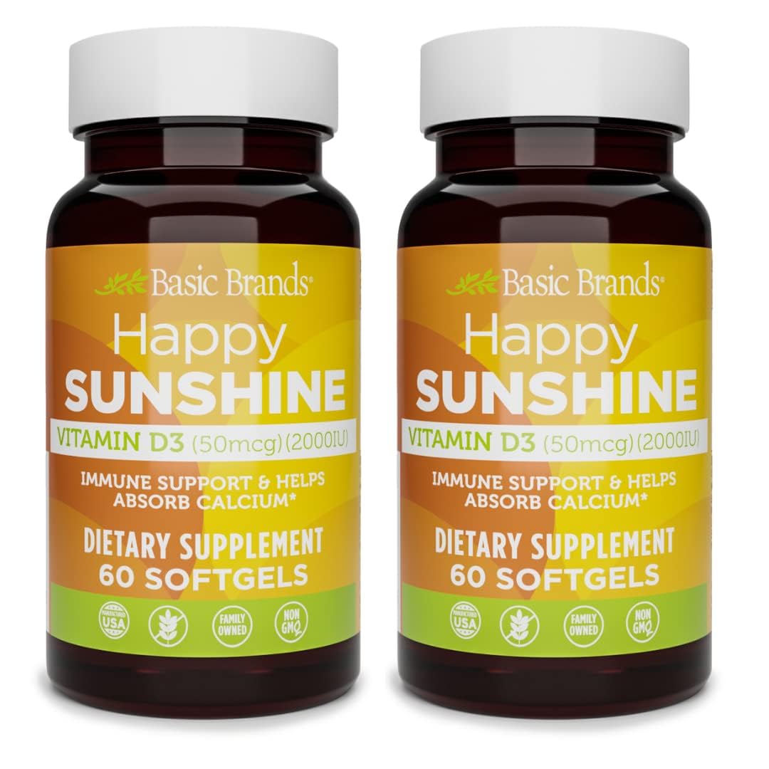 Paquete doble vitamina D3 Basic Brands 2000IU