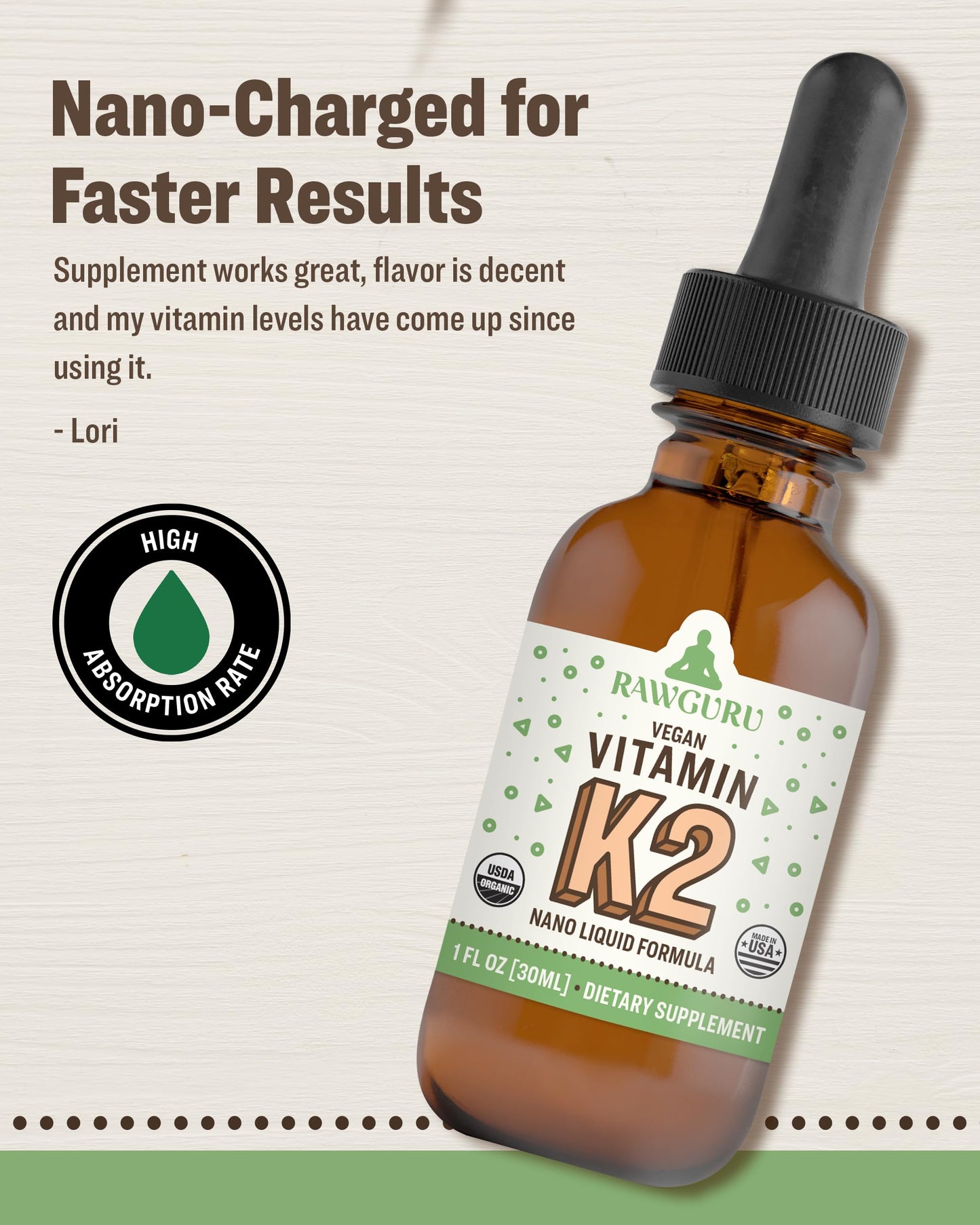 Paquete de dos frascos vitamina K2 RawGuru
