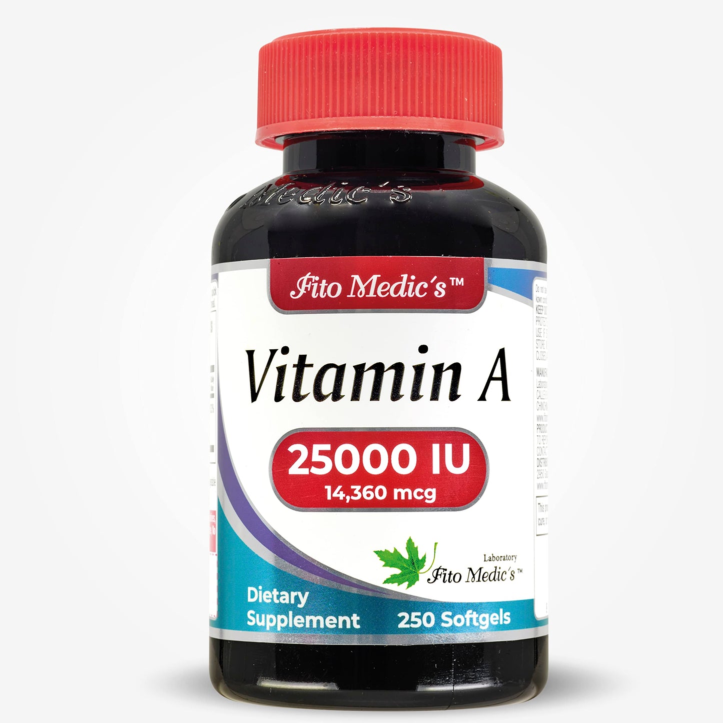 Paquete FITO MEDIC'S Vitamina A 25,000 UI 250 cápsulas blandas