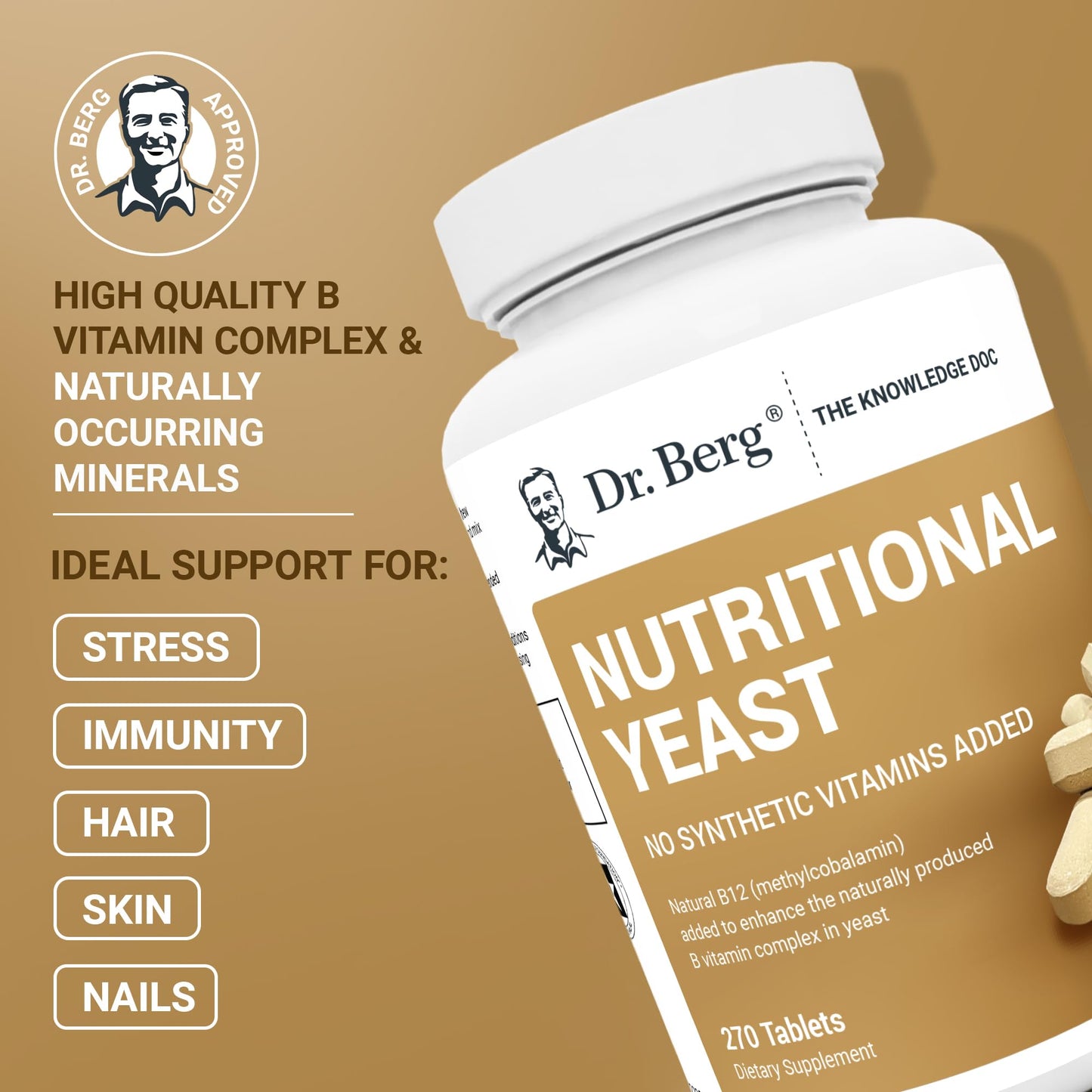 Paquete frontal levadura nutricional Dr Berg B12 y vitaminas B