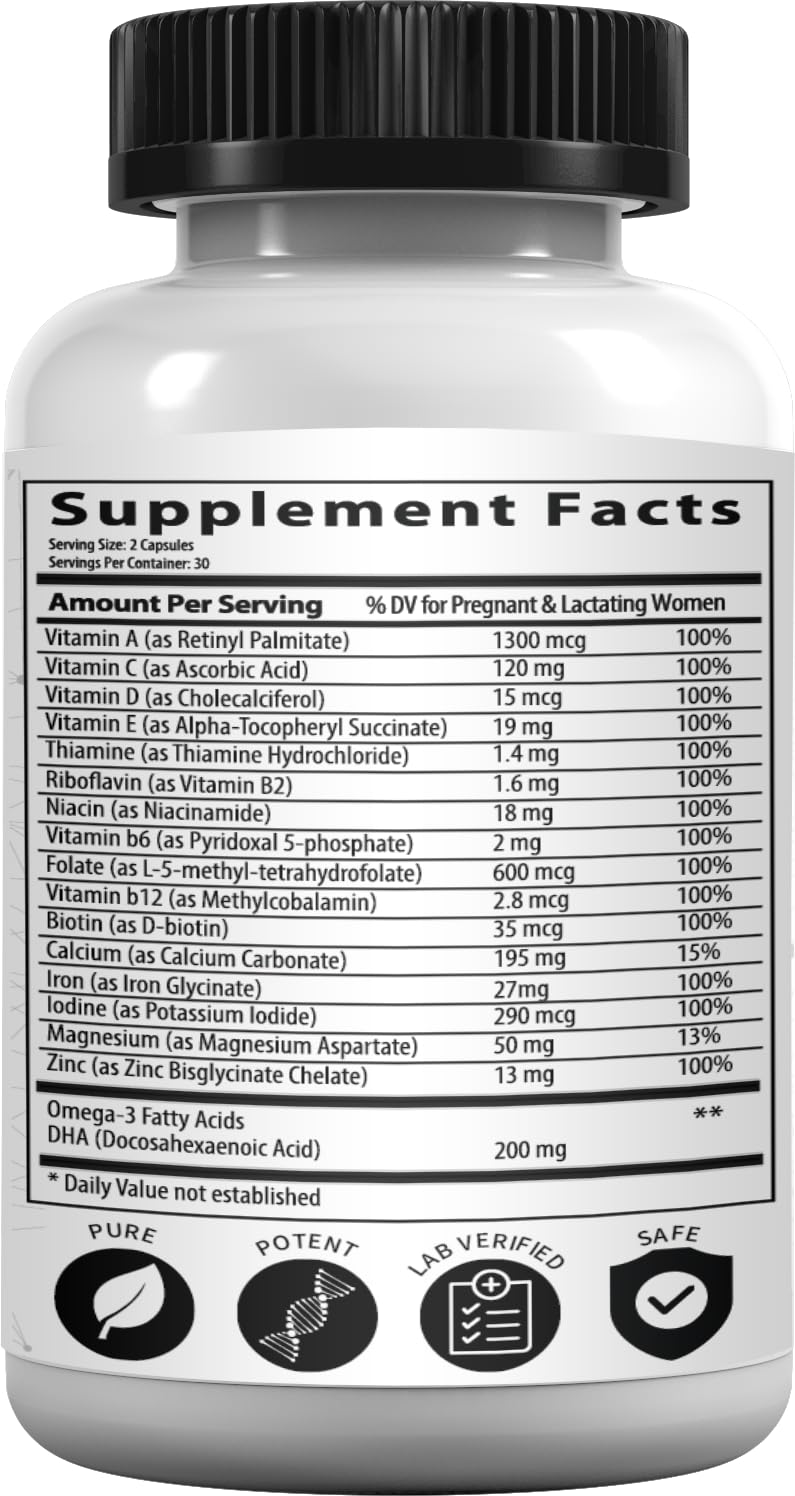 Paquete frontales vitaminas Research Labs prenatal