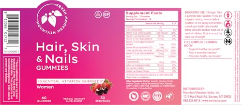 Paquete gomitas biotina para belleza diaria Mountain Meadow Herbs