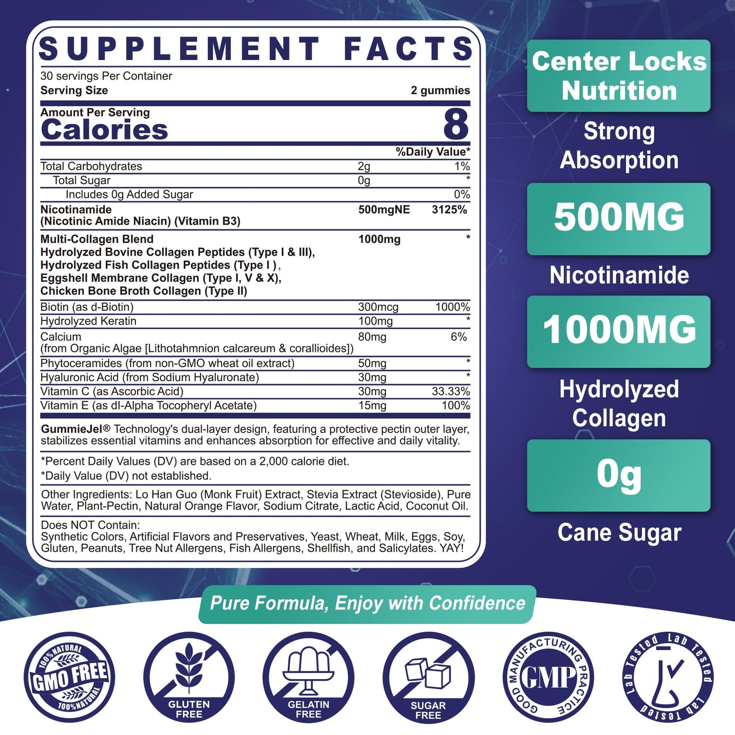Paquete gomitas NAD+ NEVISS con colágeno y vitamina B3