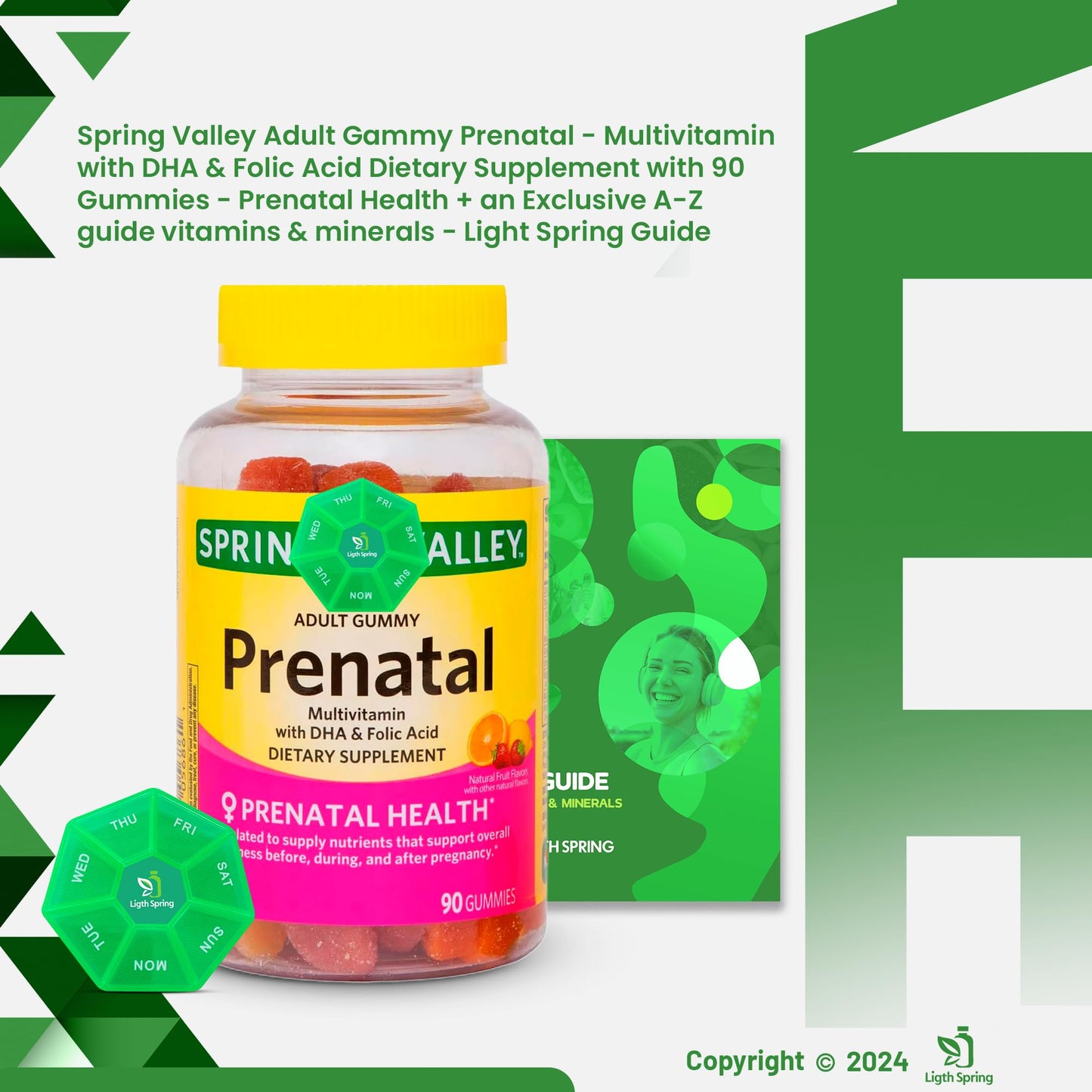 Paquete de gomitas prenatales Spring Valley 90 unidades