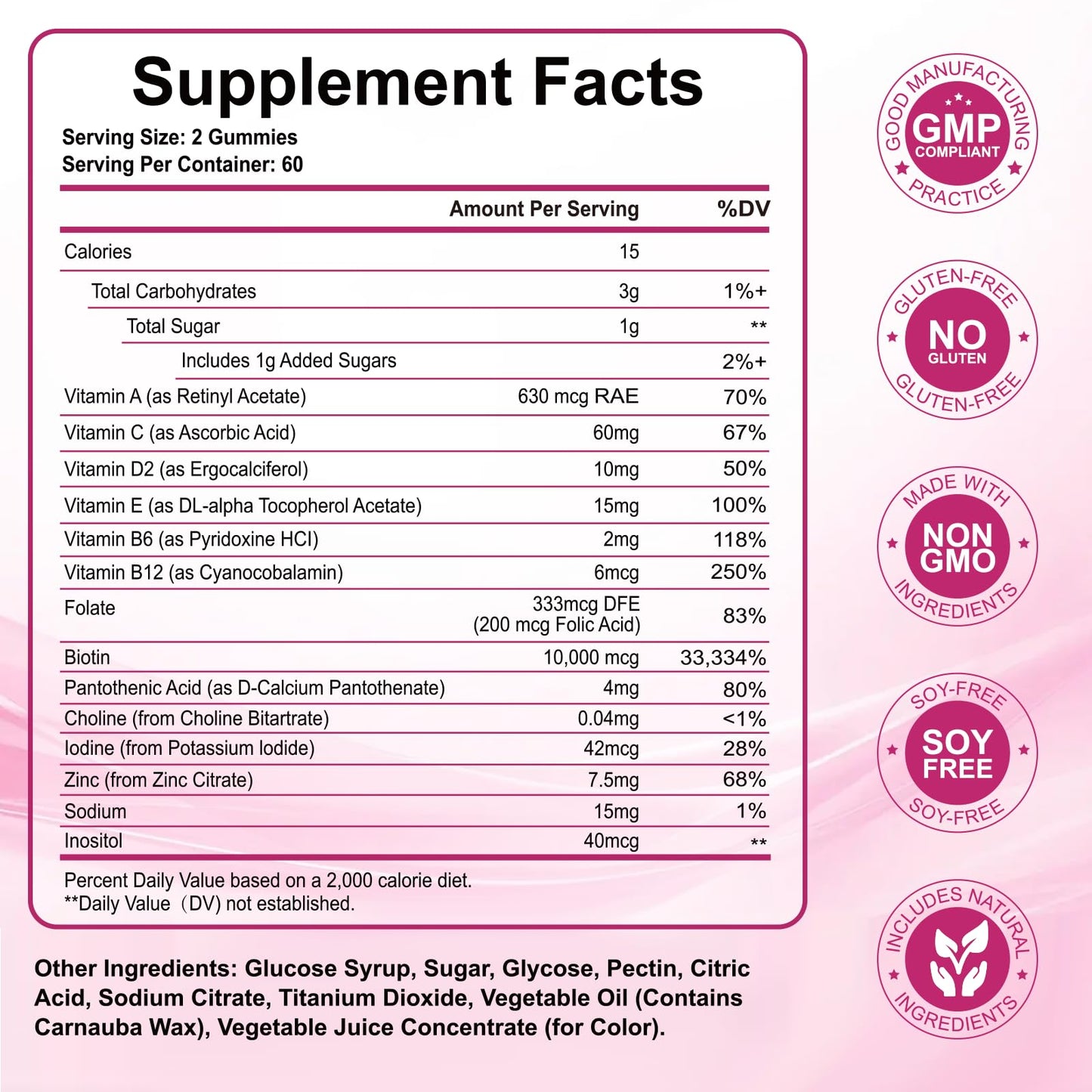 Paquete de gomitas vitaminadas SCOLA con biotina