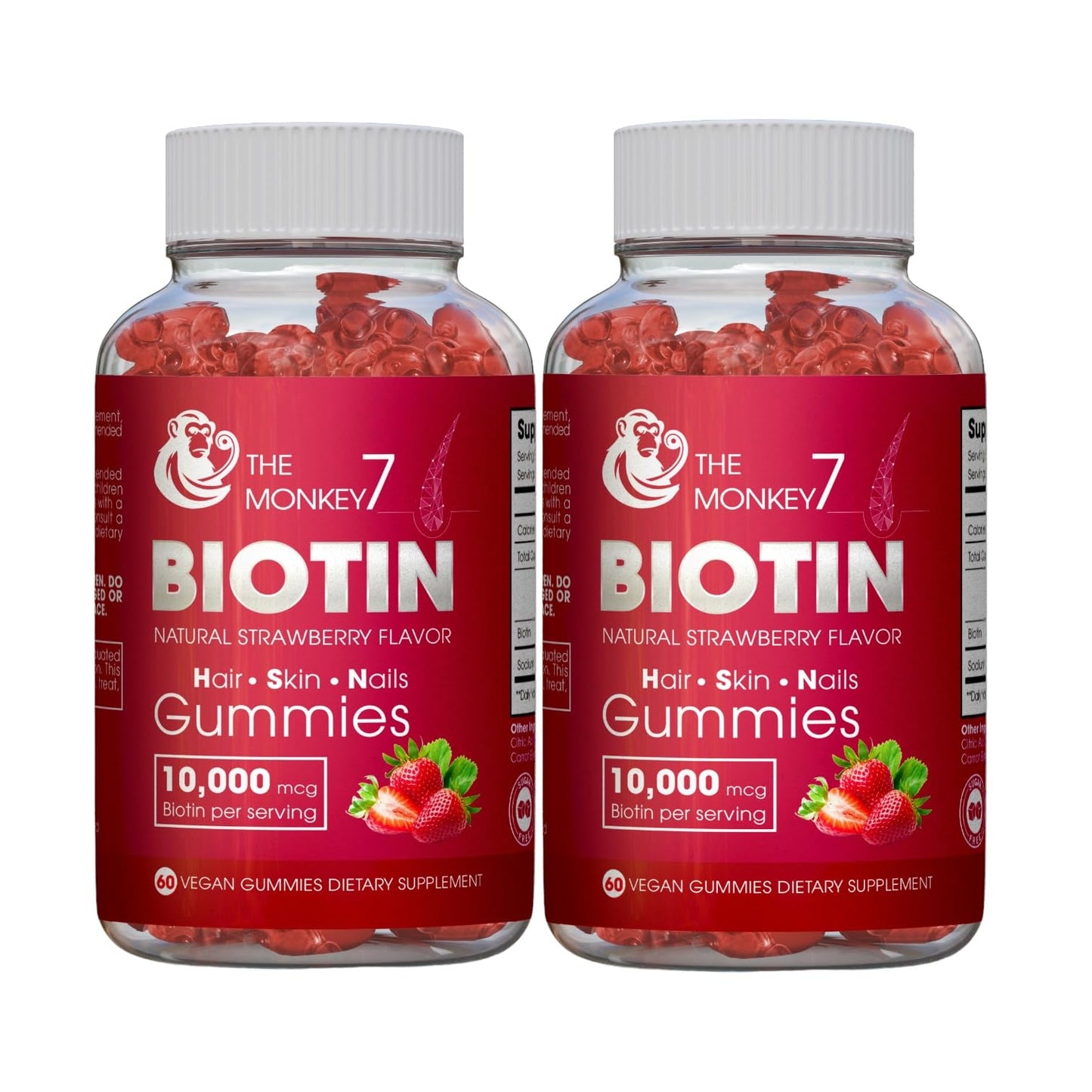 Paquete gummies biotina The Monkey 7 60 unidades