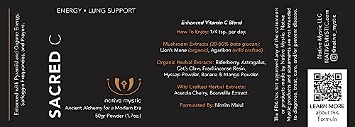 Paquete Immunity Herbals The Sacred C polvo vitamina c