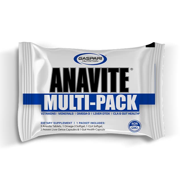 Paquete individual de Gaspari Anavite multivitamínico.