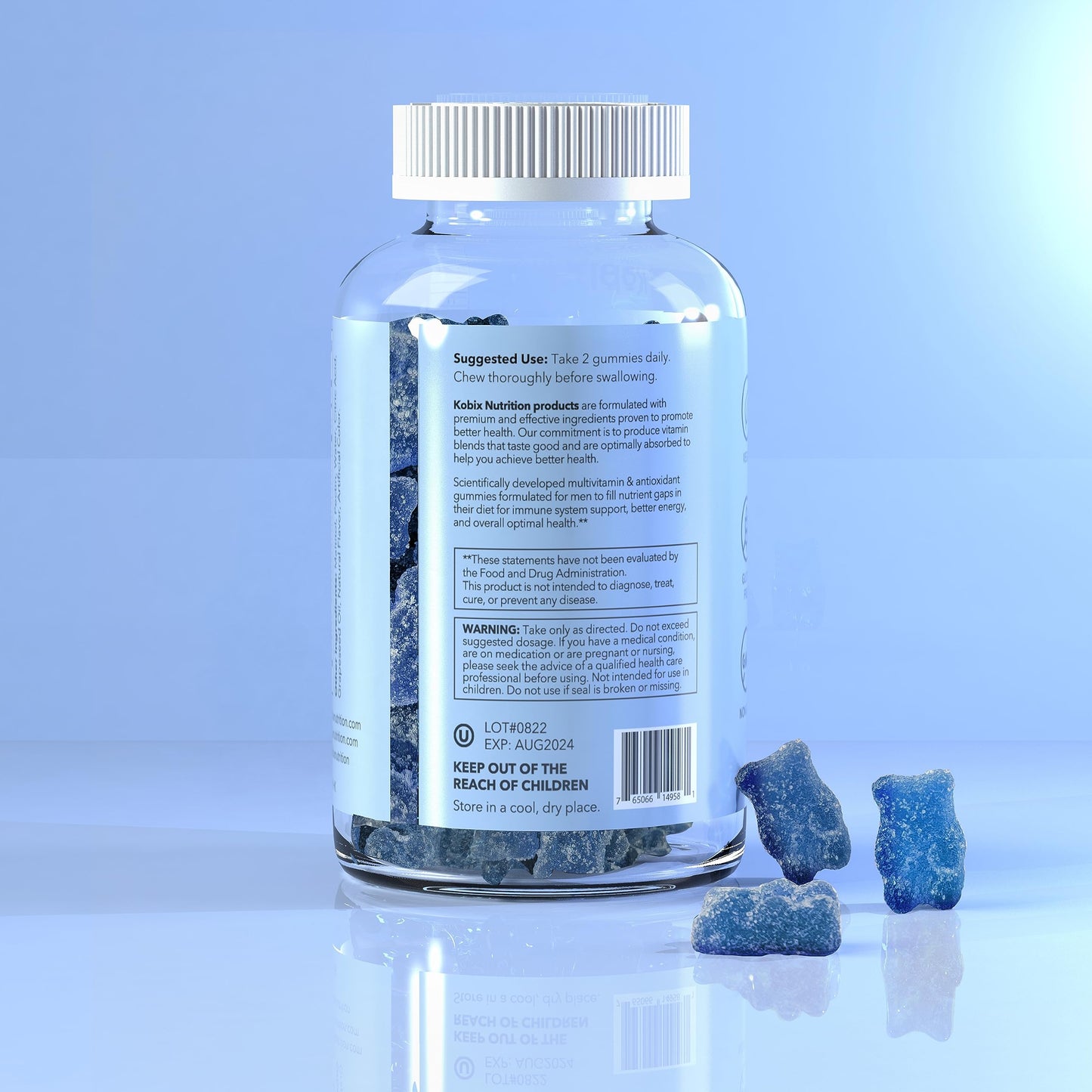 Paquete Kobix gomitas multivitamínicas para hombres