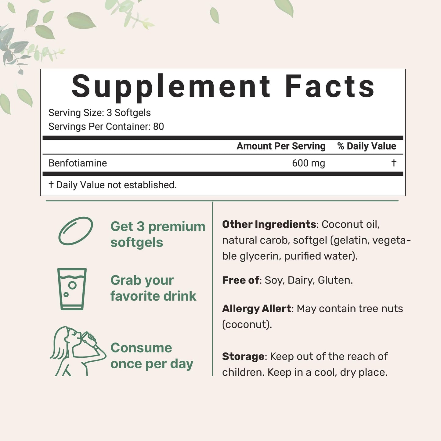 Paquete frasco Micro Ingredients vitamina B1 benfotiamina 240 cápsulas
