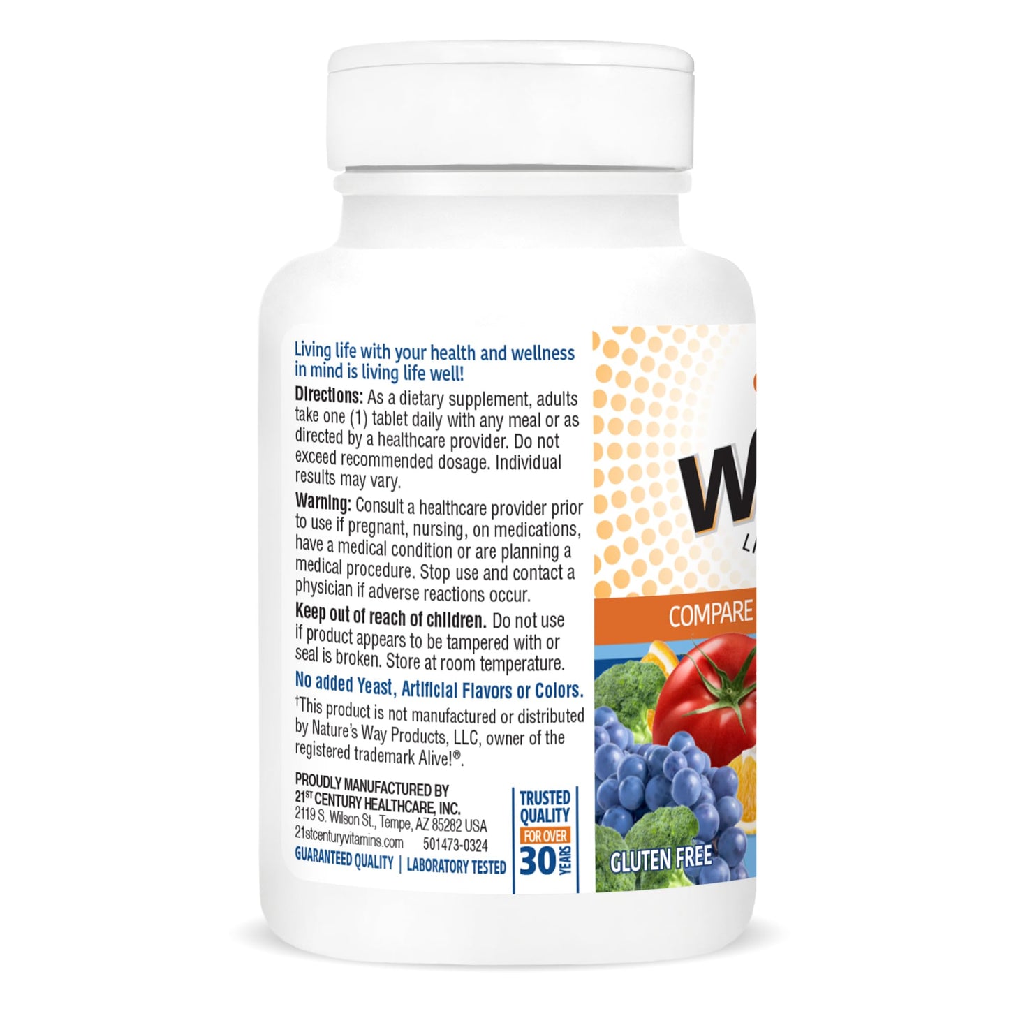 Paquete de multivitaminas 21st Century energía masculina