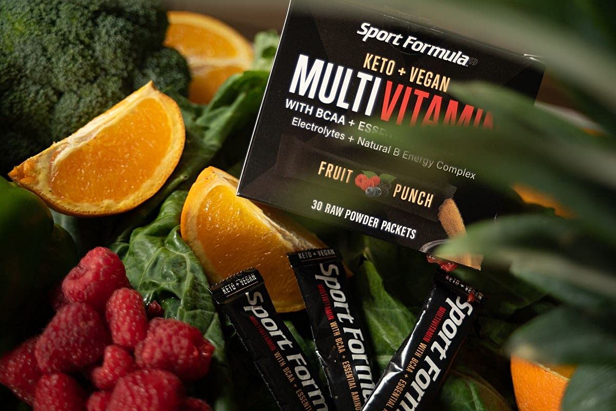 Paquete de multivitamínico con frutas