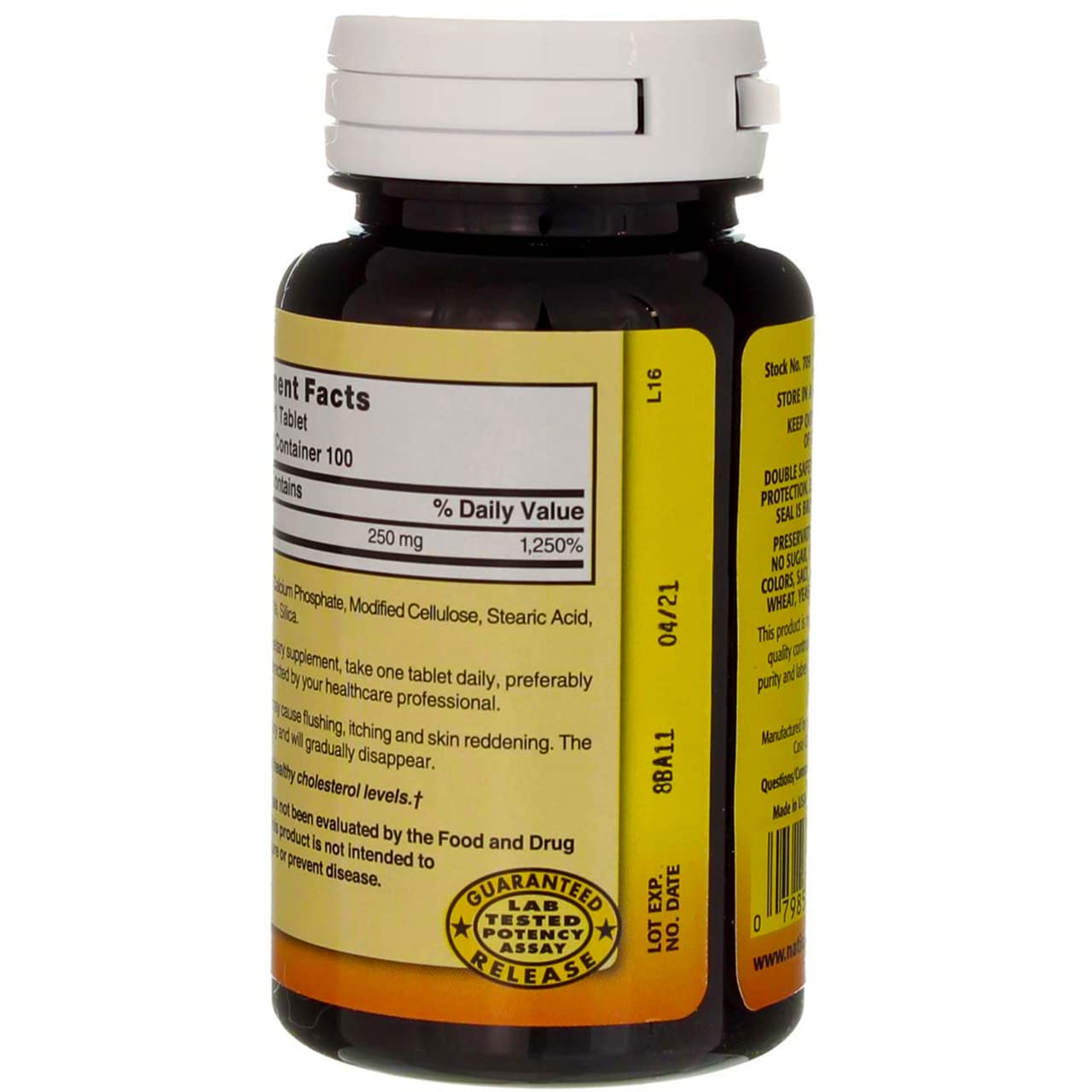 Paquete Nature's Blend niacina 250 mg liberación prolongada