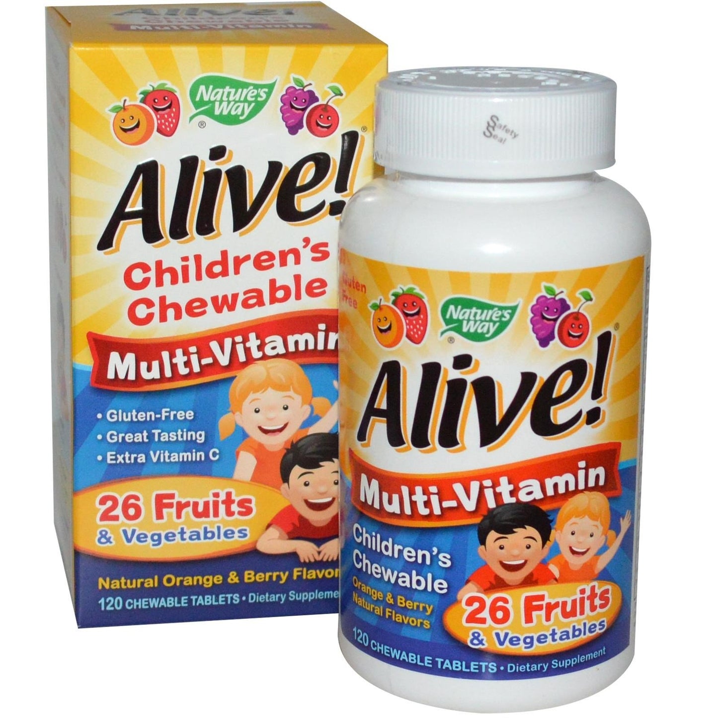 Paquete Nature's Way Alive vitaminas masticables para niños