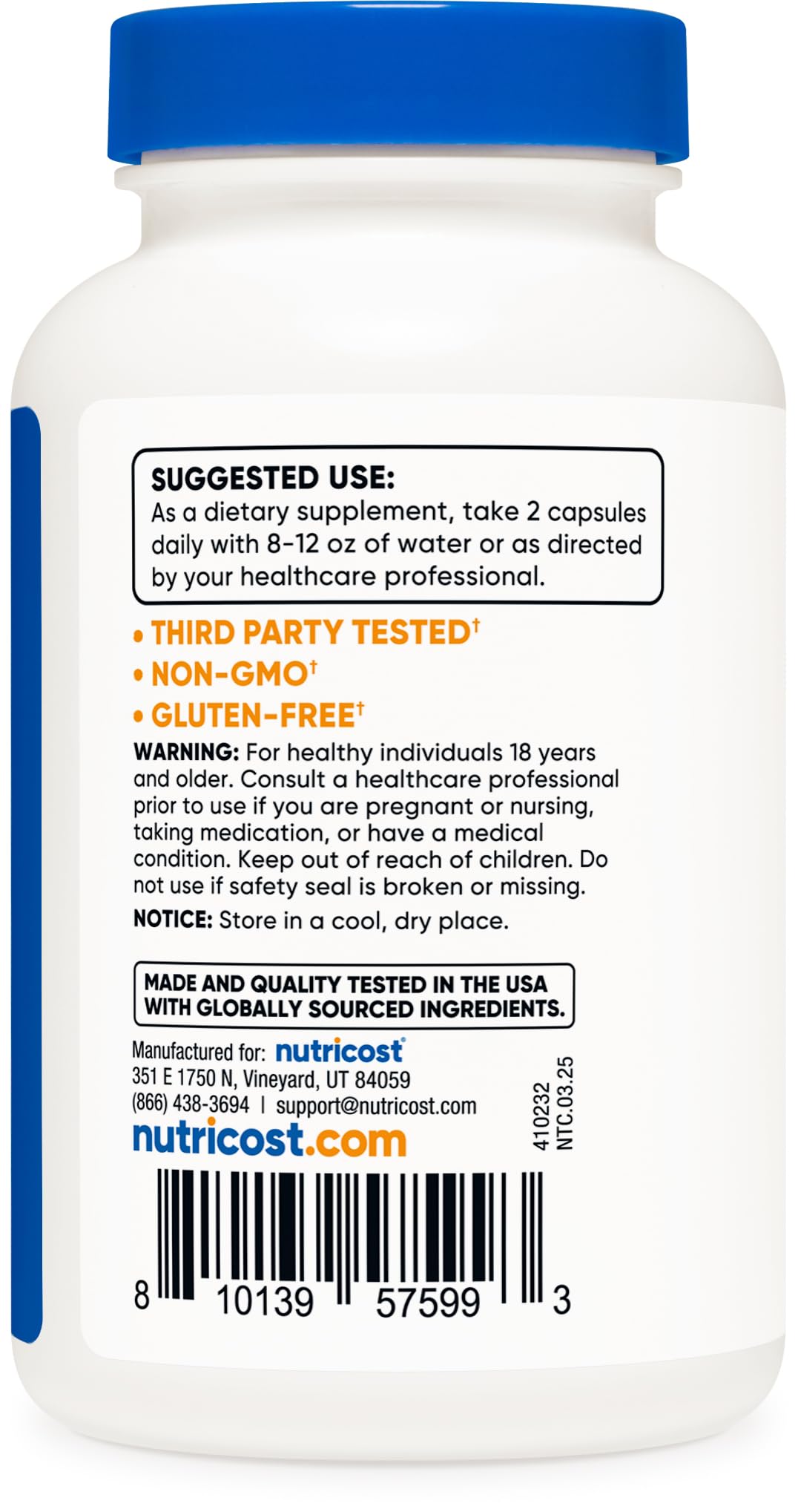 Paquete Nutricost Vitamina C Liposomal 60 porciones