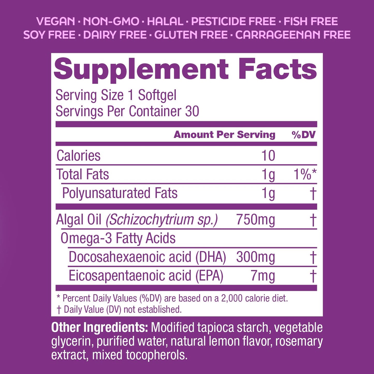 Paquete de polvo prenatal con DHA y multivitaminas vegano