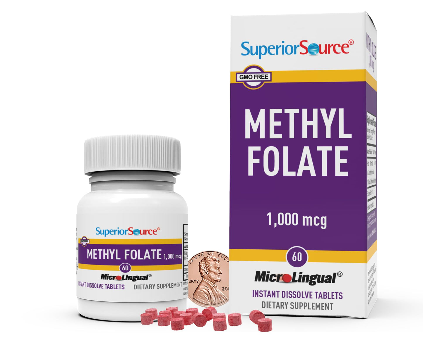 Paquete superior source metilfolato 60 tabletas sublinguales