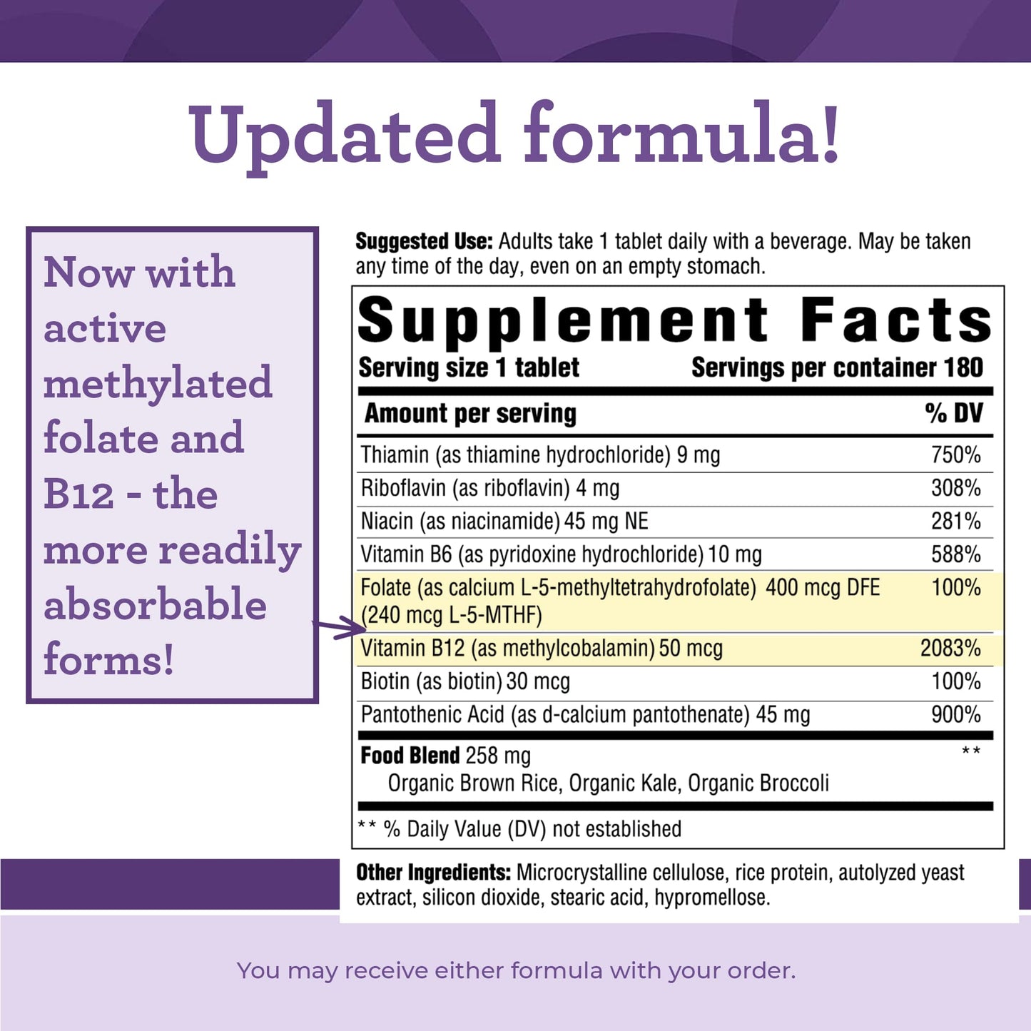 Paquete suplemento complejo b INNATE Response Formulas