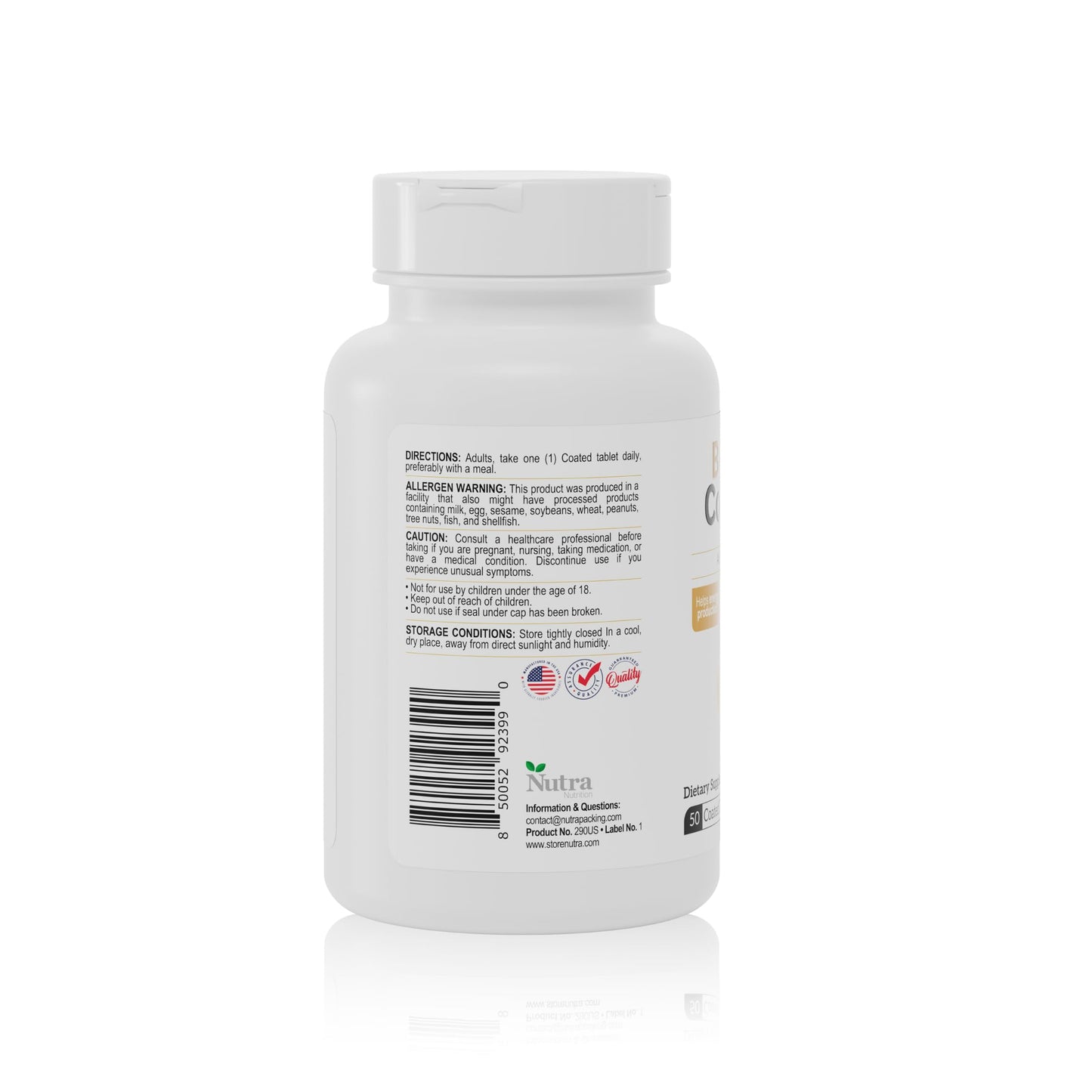 Paquete de suplemento complejo B Nutra Nutrition 50 tabletas