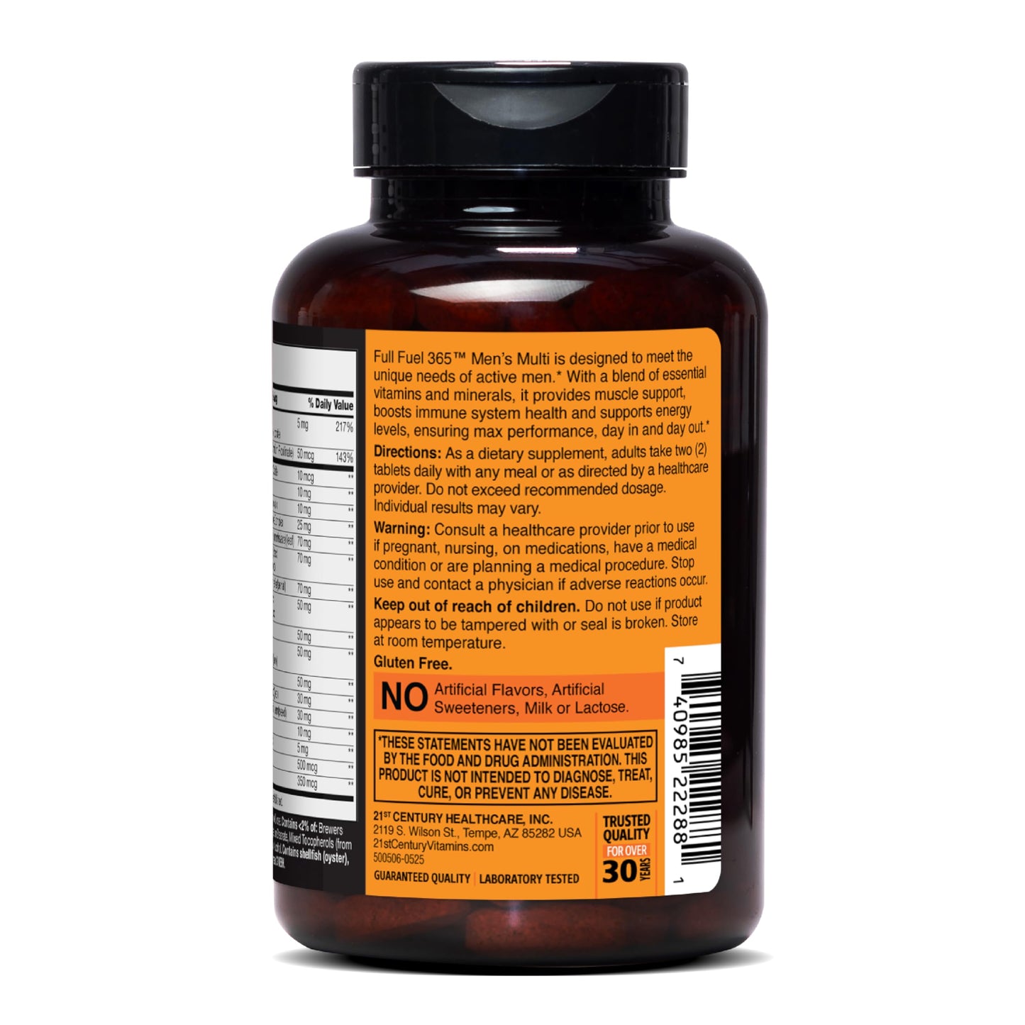 Paquete de suplemento multivitamínico para hombres