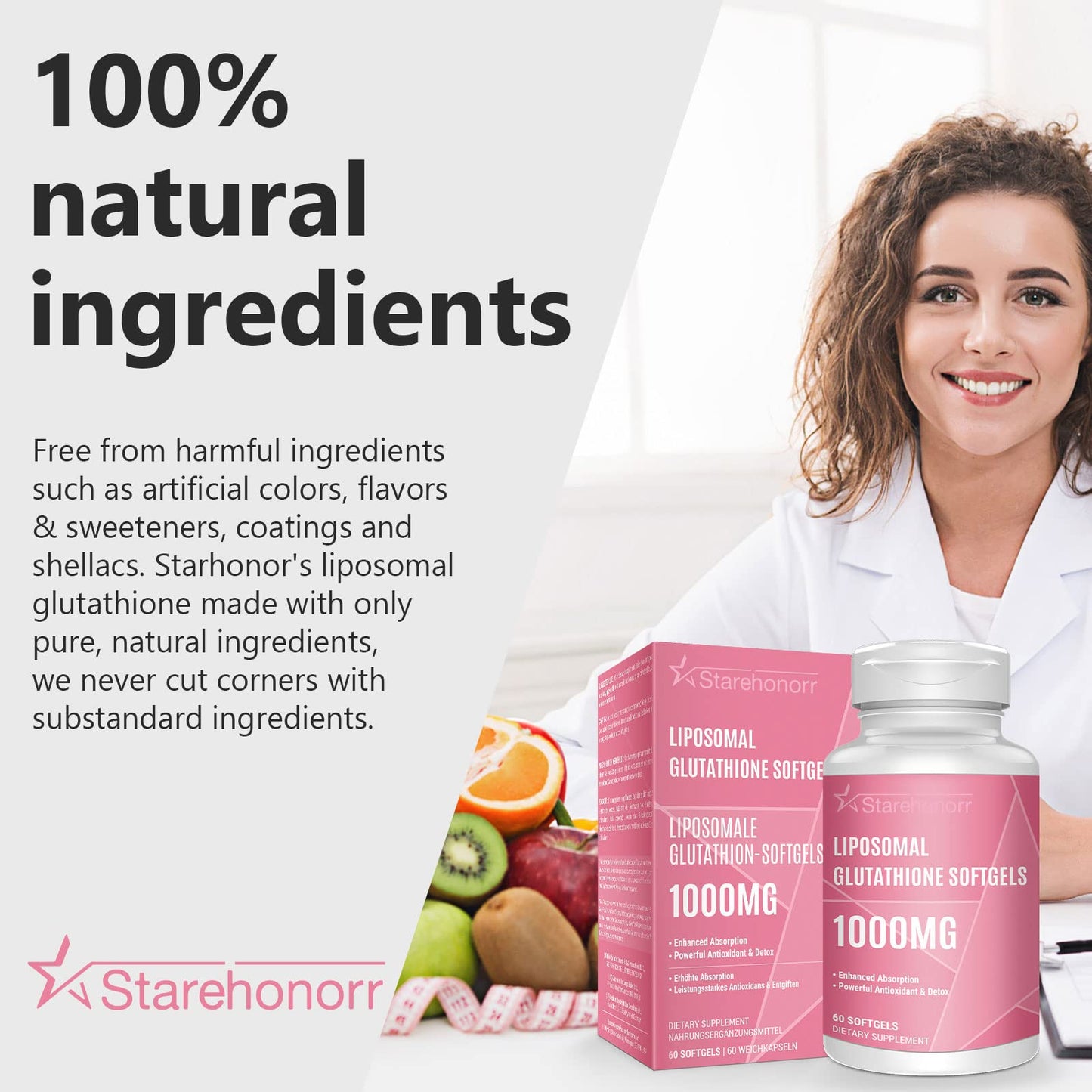 Paquete suplemento Starehonorr para salud inmune y detox