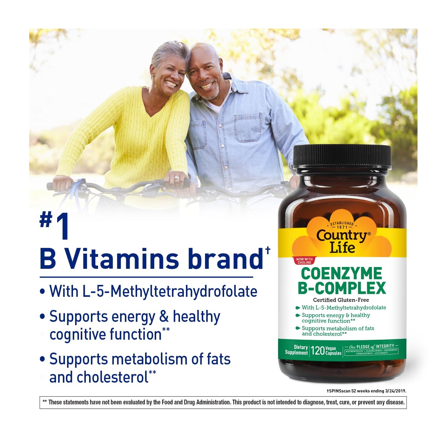Paquete suplemento vitaminas B vegano y libre de gluten