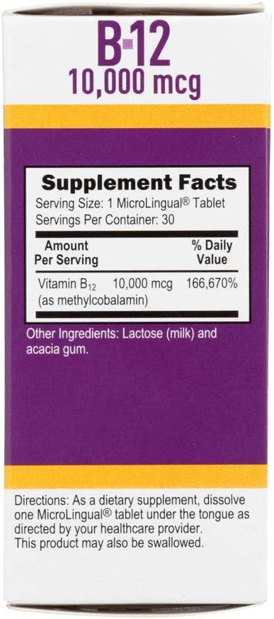 Paquete tabletas Superior Source B-12 10000 mcg