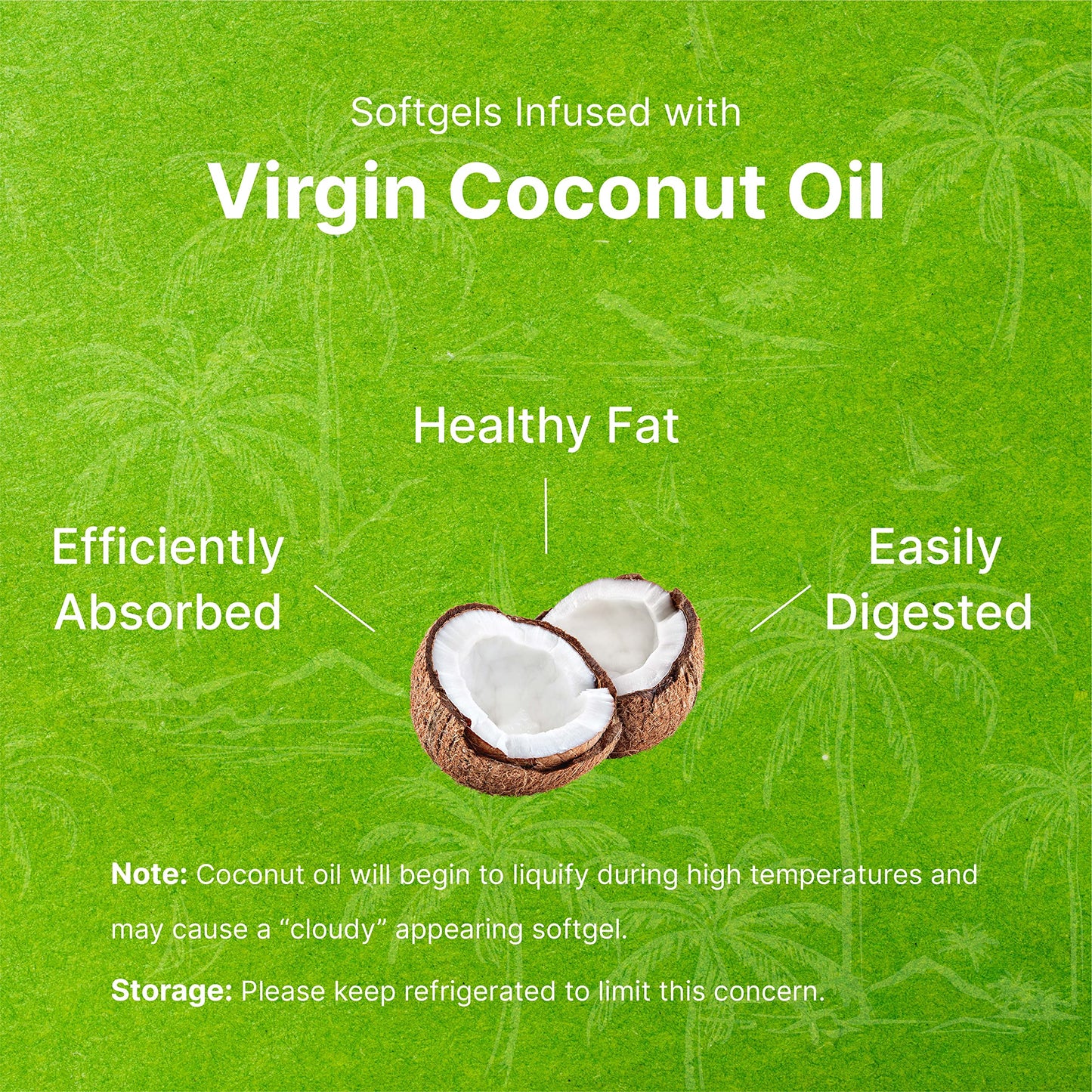 Paquete único suplementario Vitamina A con aceite de coco