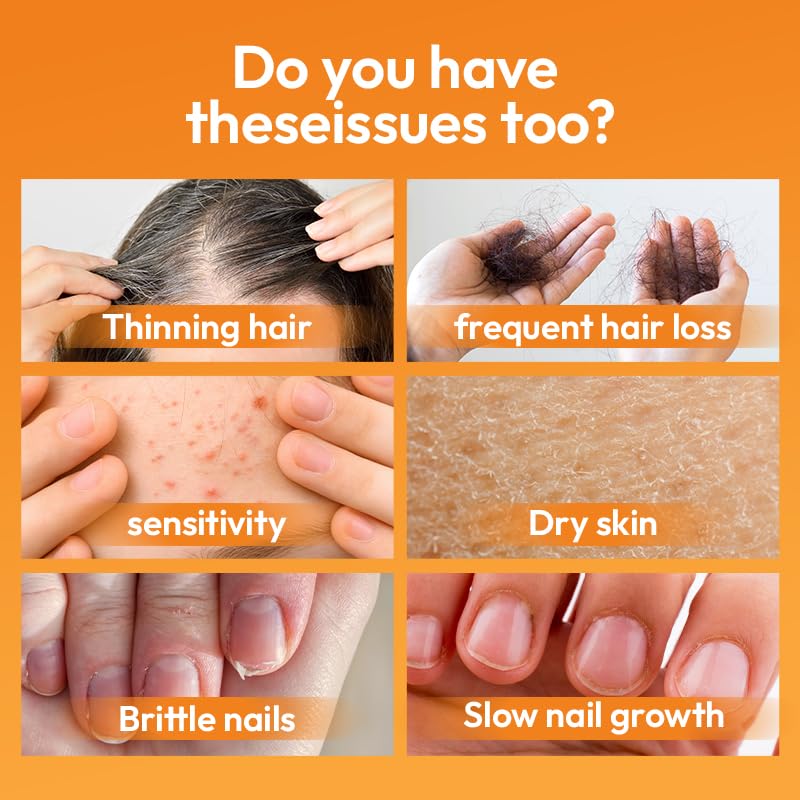 Paquete cápsulas vitaminas para cabello y uñas saludables