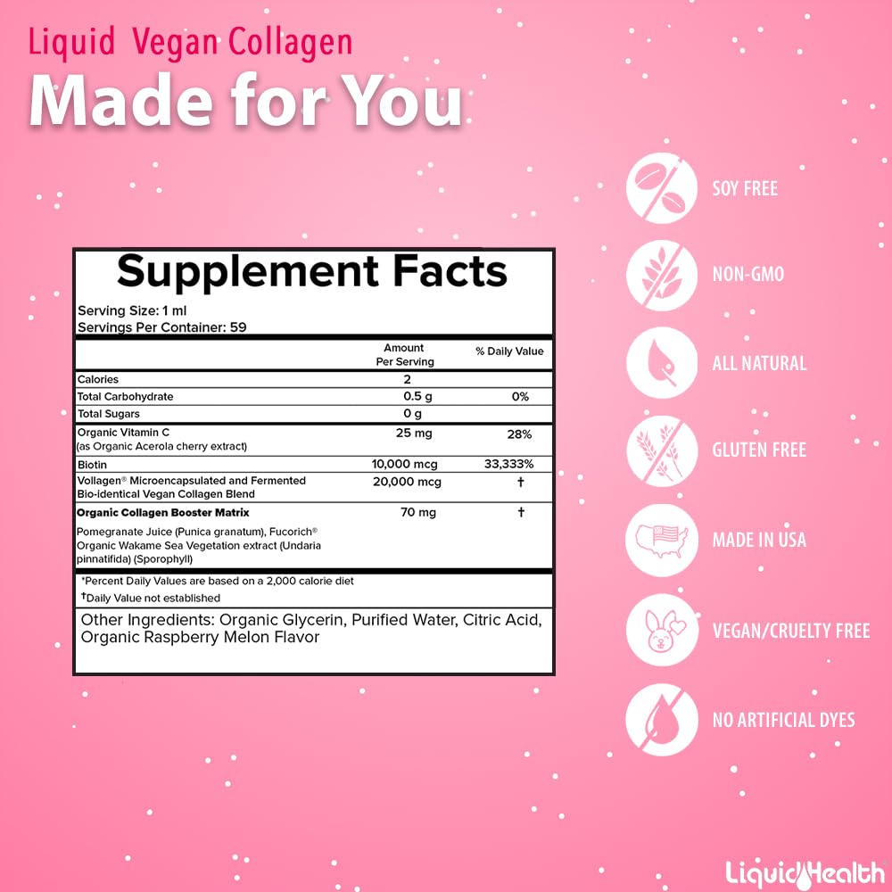 Paquete vitaminas líquidas veganas sueño belleza