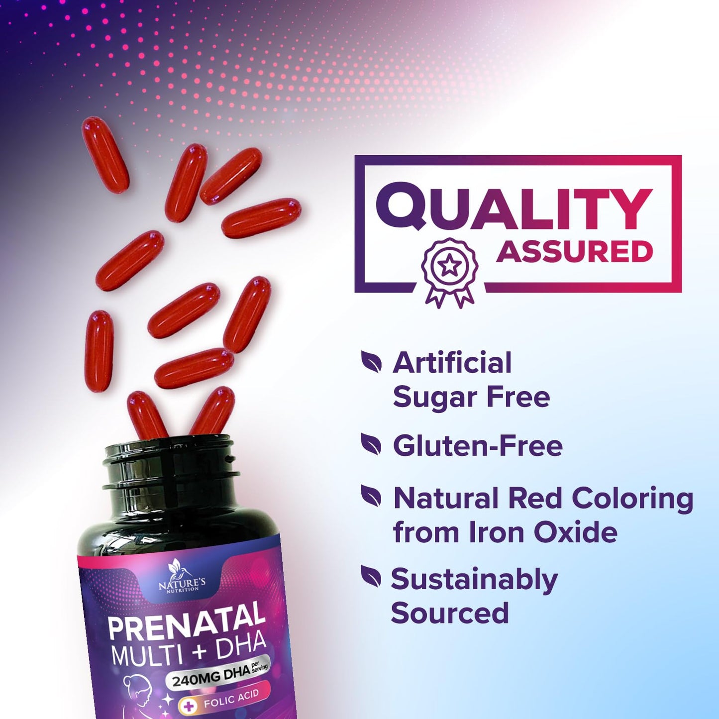 Paquete de vitaminas prenatales Nature's Nutrition