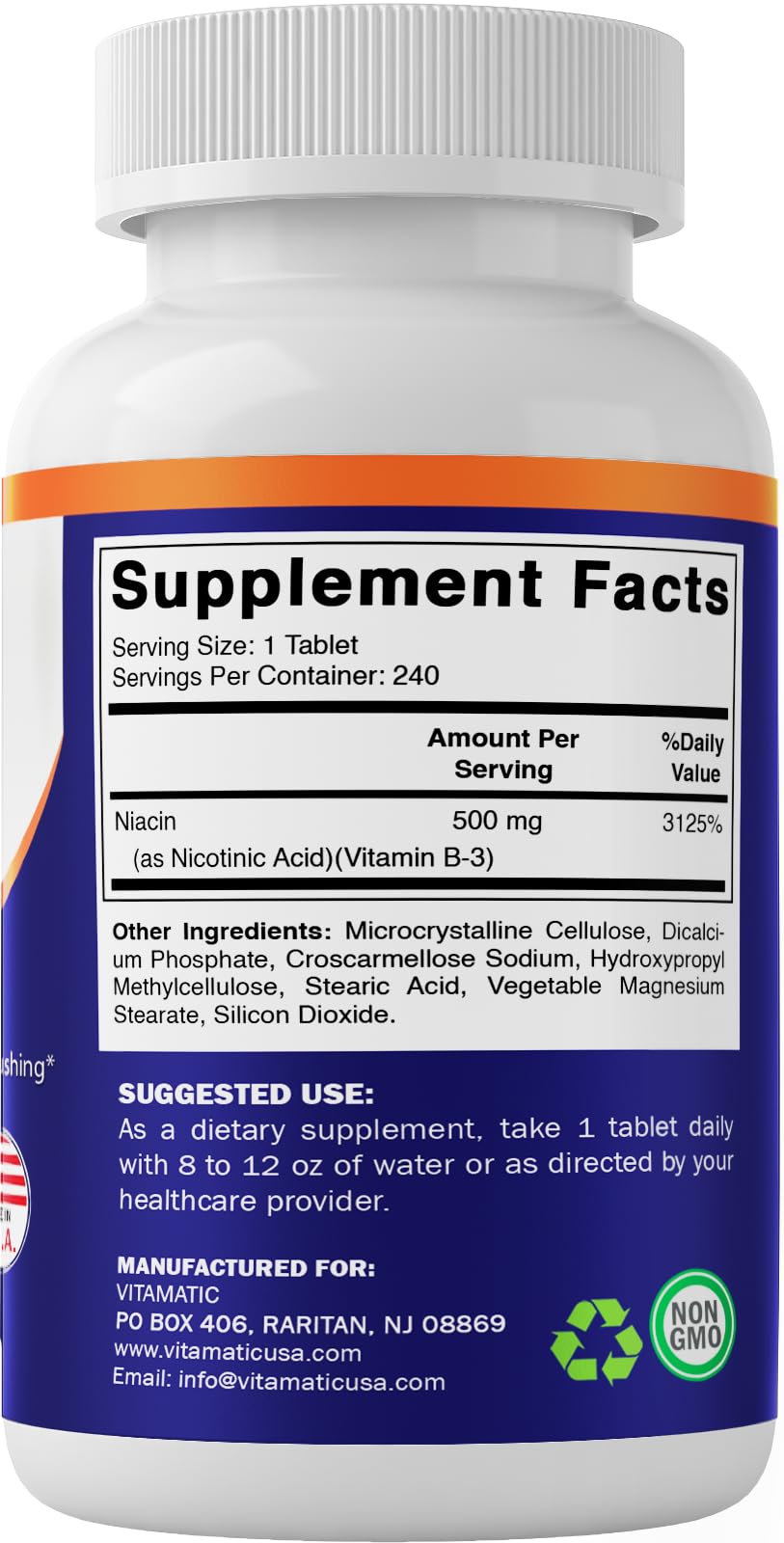 Paquete Vitamatic Niacina liberación sostenida 240 tabletas x2