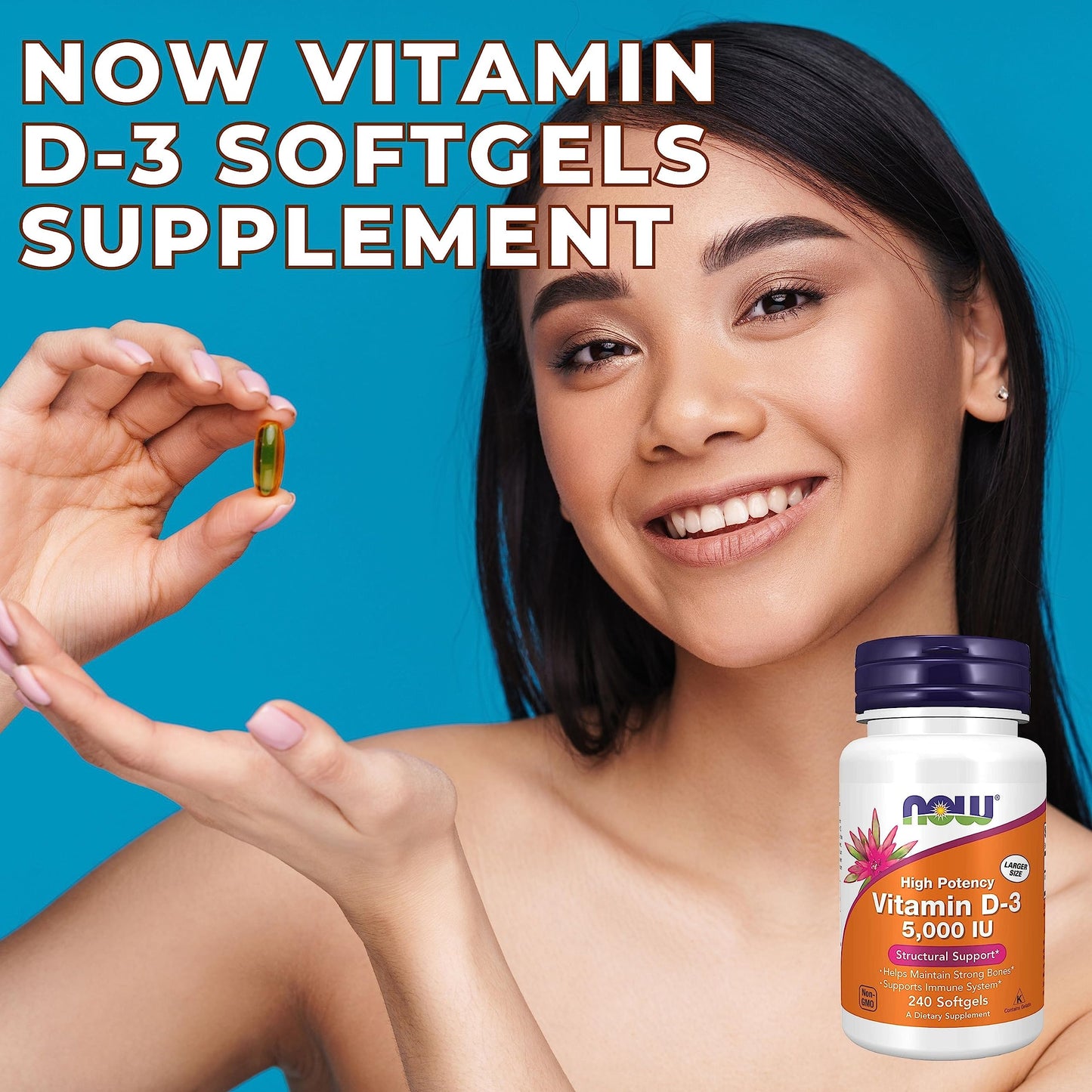 Paquete de Worldwide Nutrition Vitamina D3 5000 UI