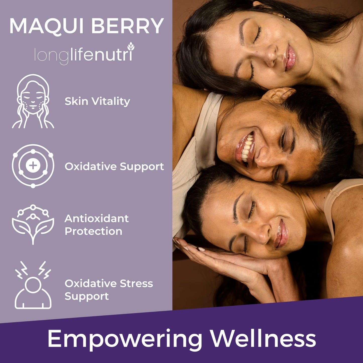 Paquetes LongLifeNutri Vitamina K2 y Maqui Berry veganos