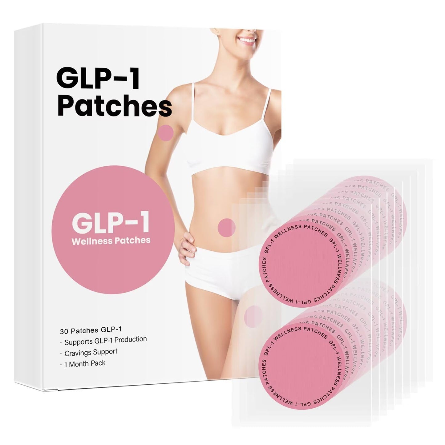 Parche Ealavon GLP-1 color rosa para bienestar diario