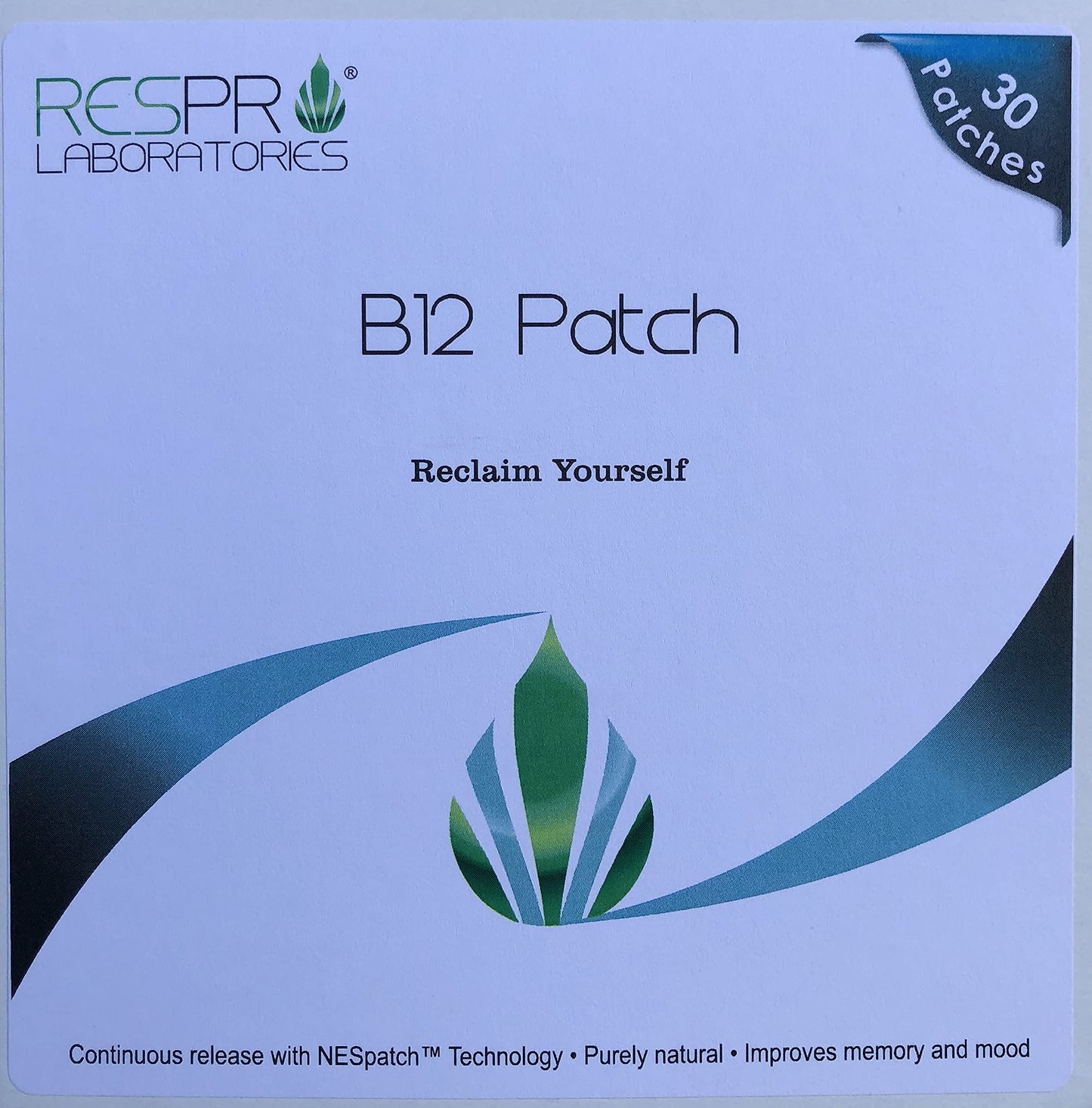 Parche Energía Natural B12 Respro Labs paquete frontal
