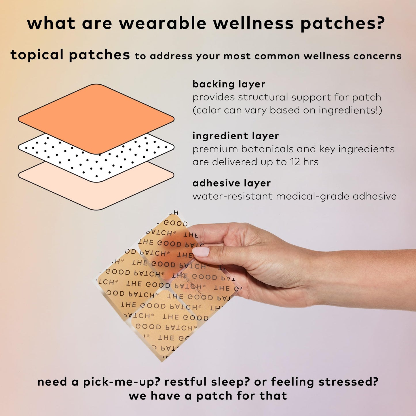 Parche pegado piel The Good Patch B12 Awake