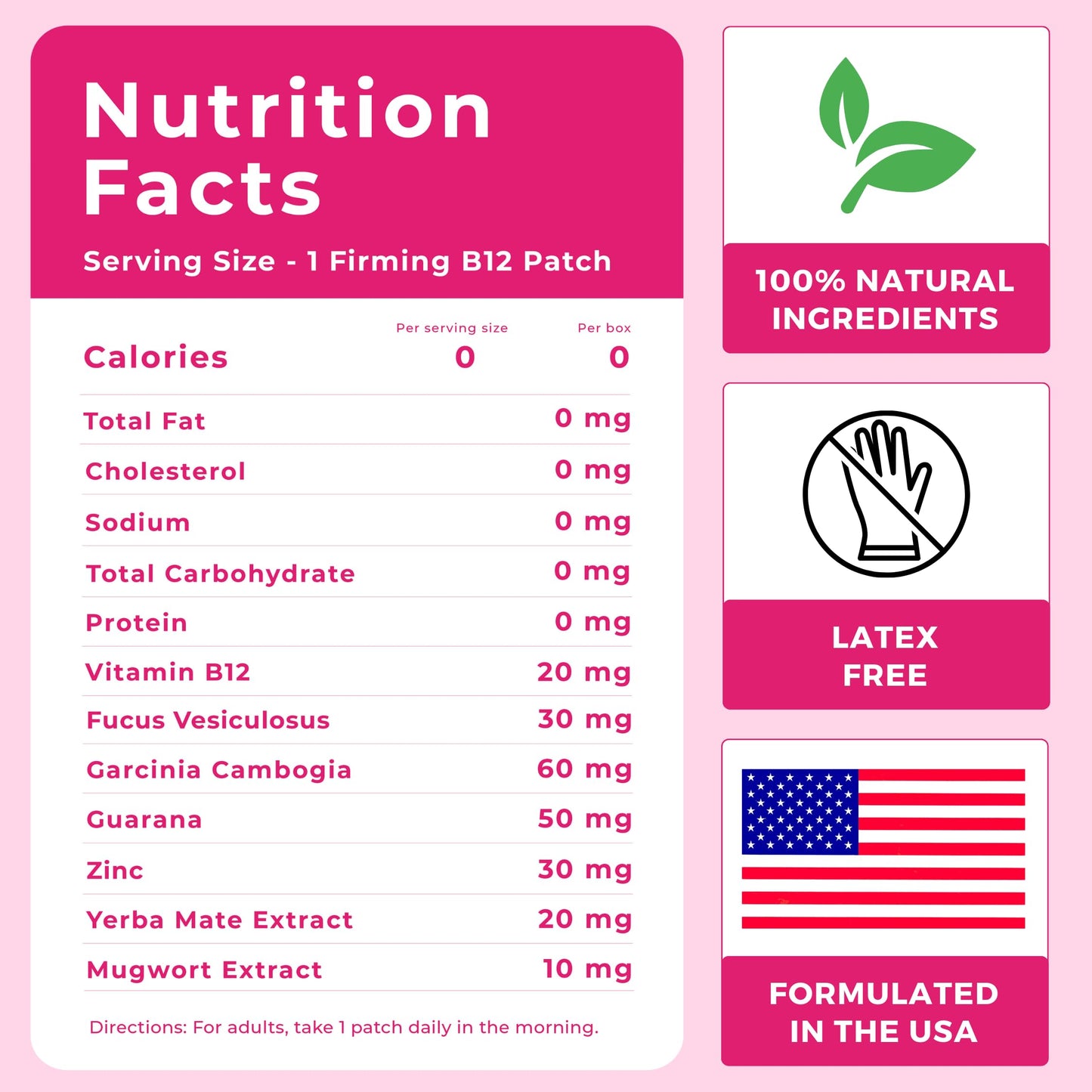 Parche vitamina b12 con Garcinia Cambogia y Yerba Mate