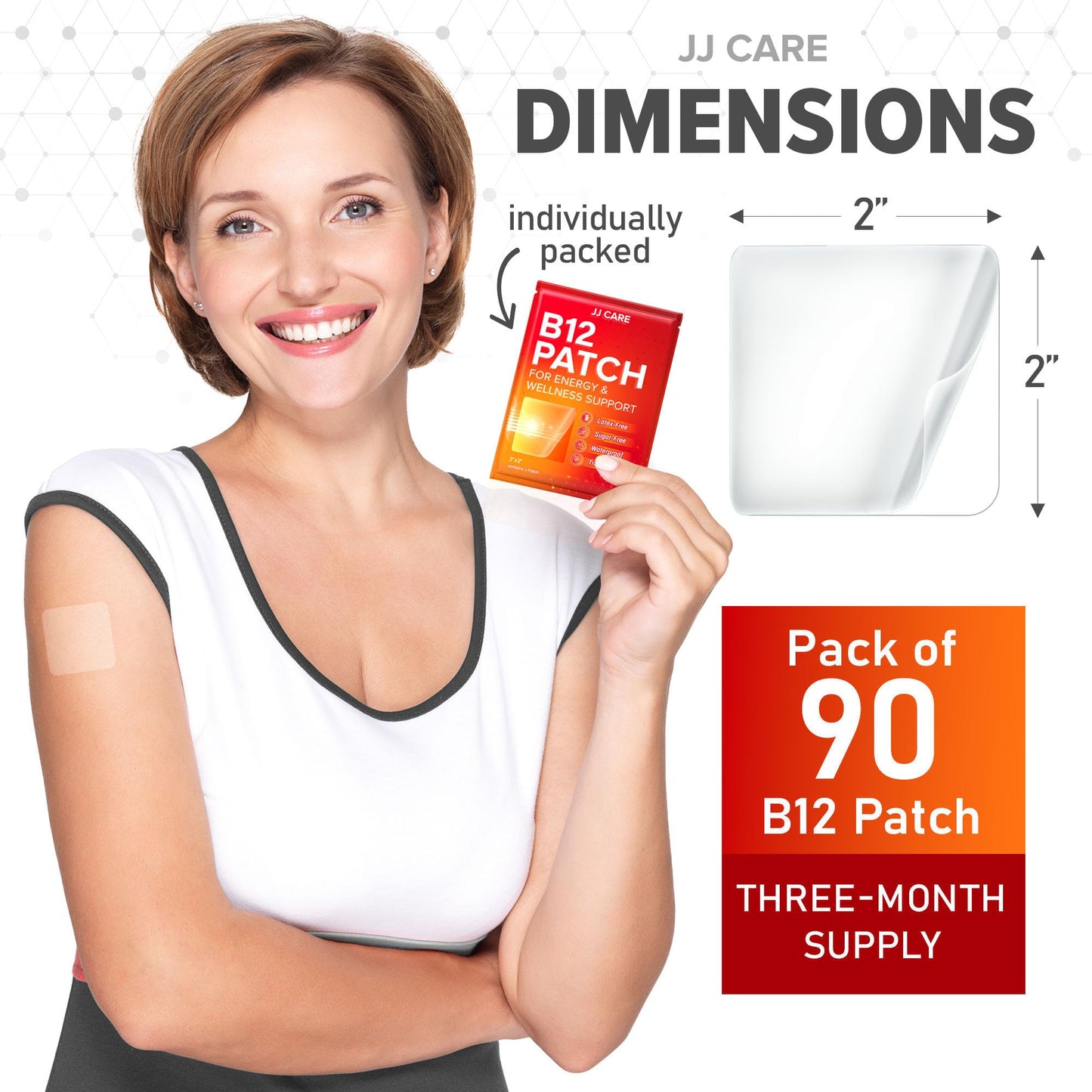Parches B12 JJ CARE para uso diario saludable