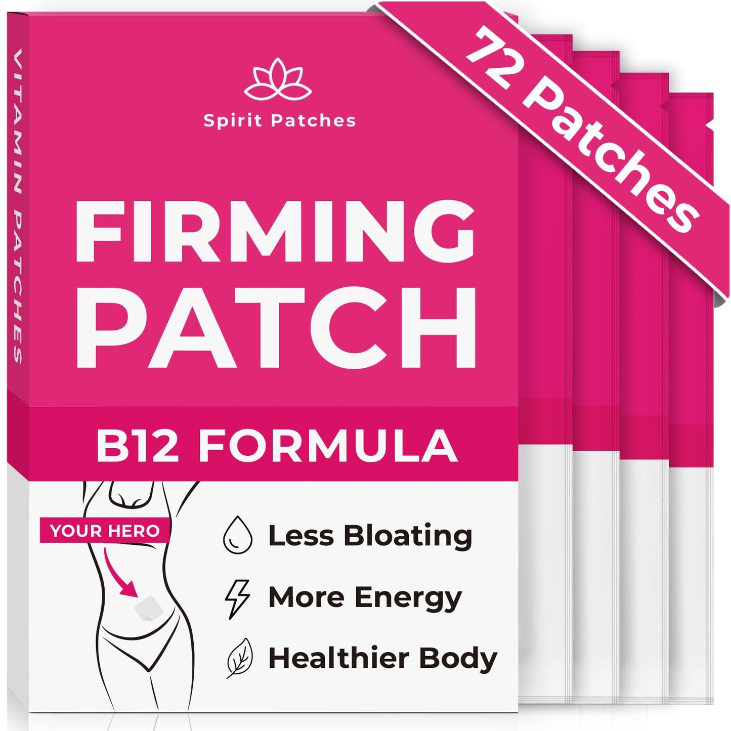 Parches firmantes vitamina b12 Spirit Patches 72 unidades