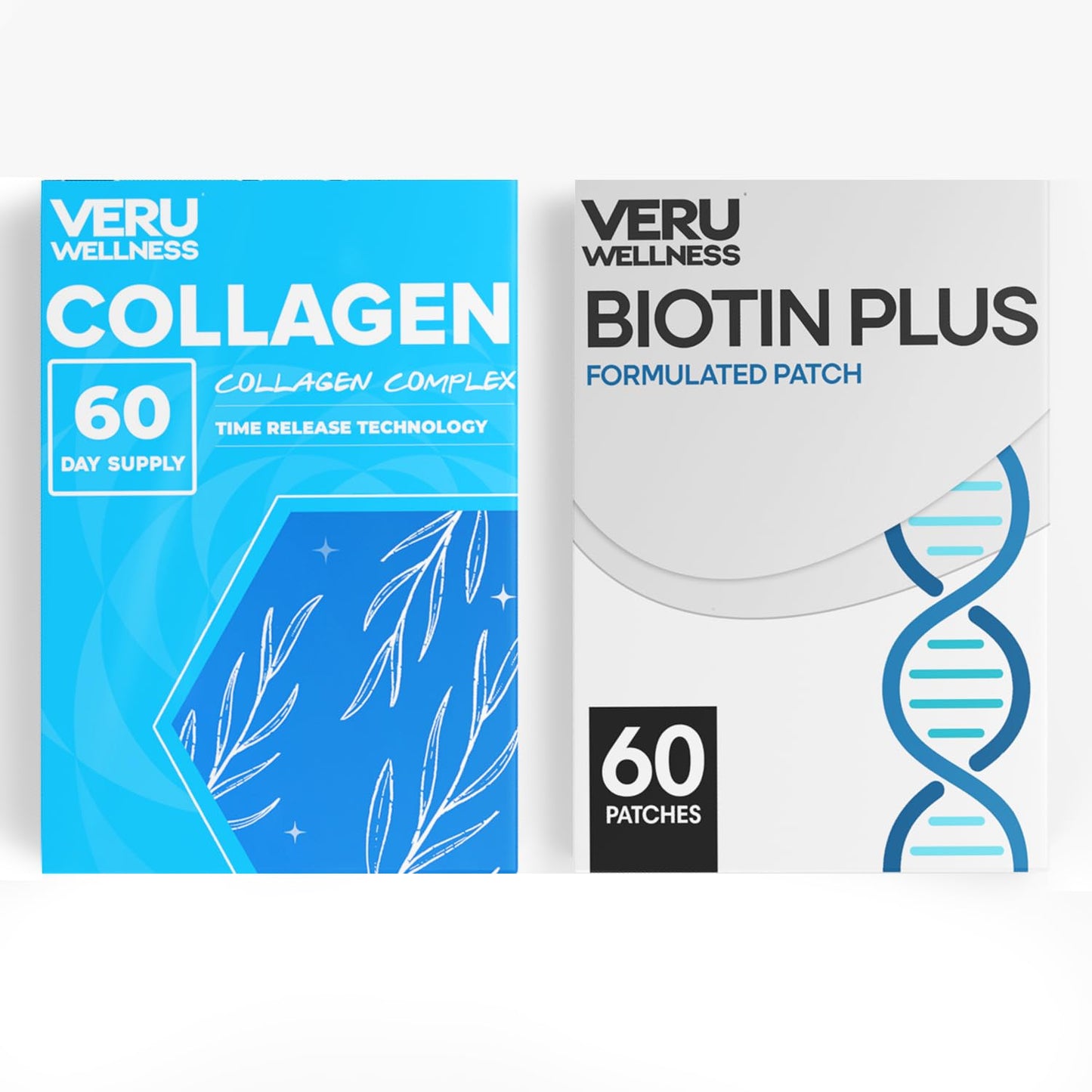Parches Veru Wellness biotina colágeno para cabello piel uñas