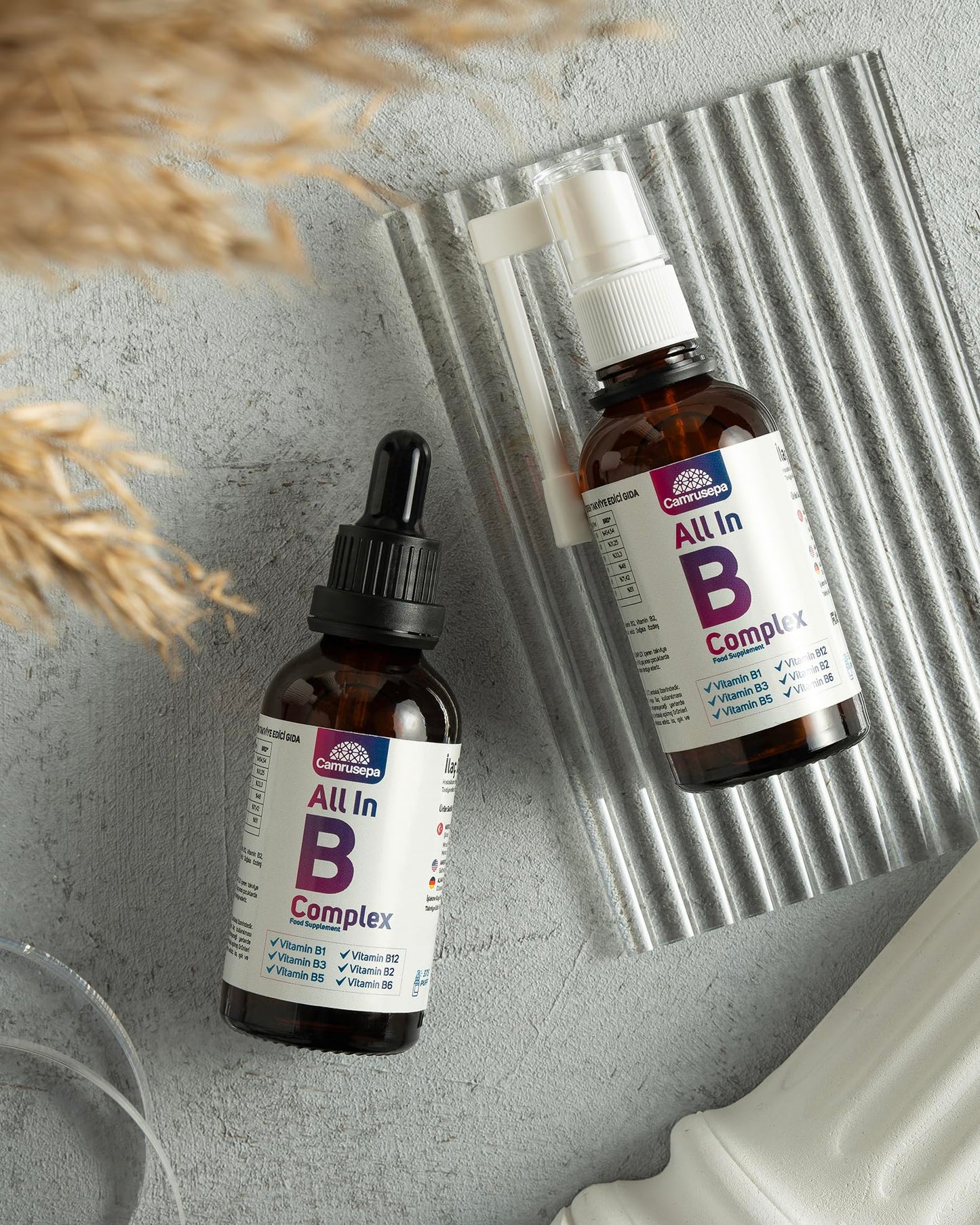Parte trasera spray vitaminas B Camrusepa 50 ml