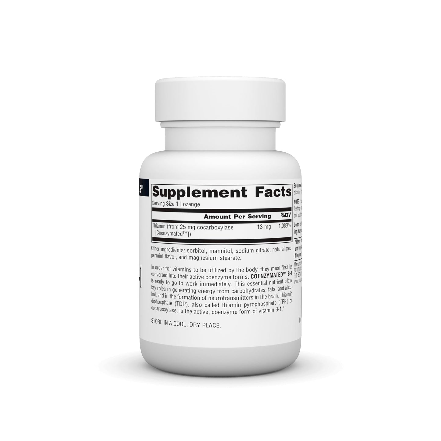 Pastillas coenzymated B-1 Source Naturals 60 unidades