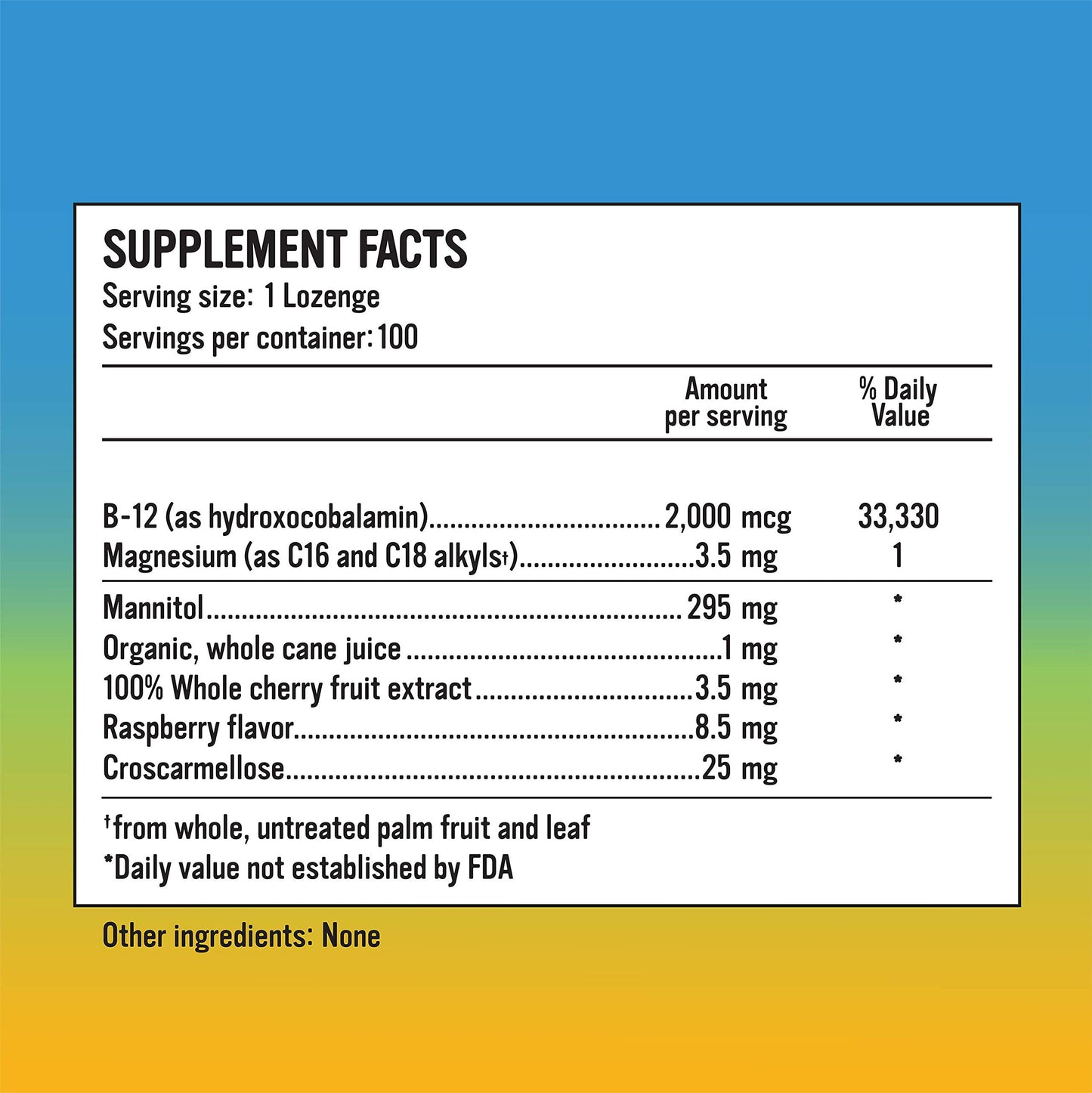 Pastillas rápidas vitamina B12 2000 mcg sublingual Rise Well