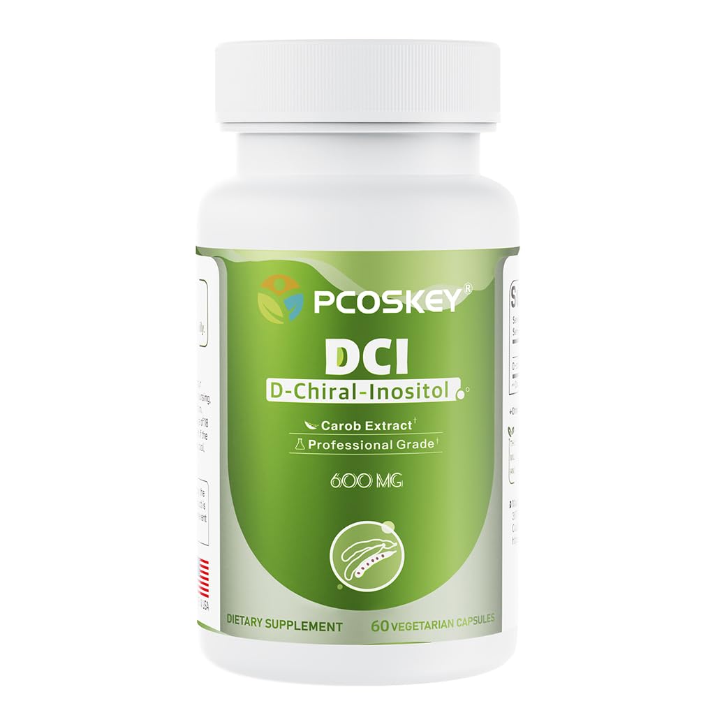 Caja de pcoskey D-Chiral-Inositol con Vitamina D3 60 cápsulas vegetarianas