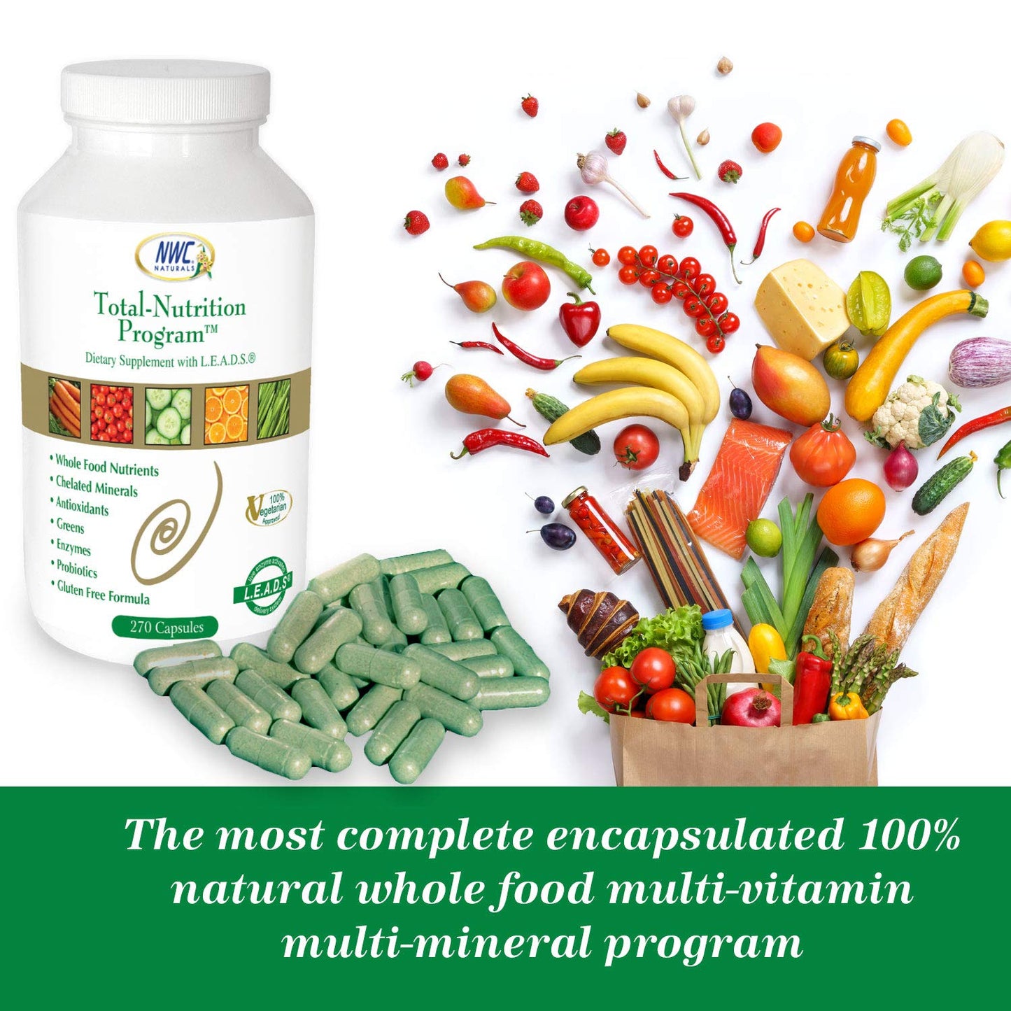 Píldoras de multivitaminas vegetales completas NWC Naturals