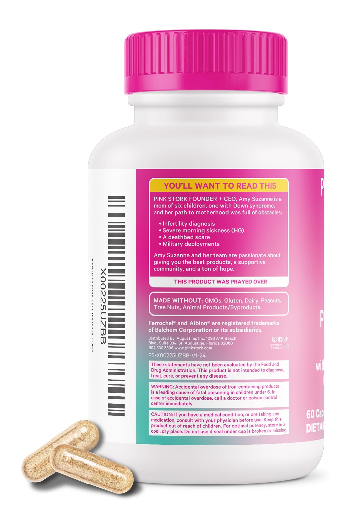 Pink Stork vitaminas postnatales para recuperación y lactancia