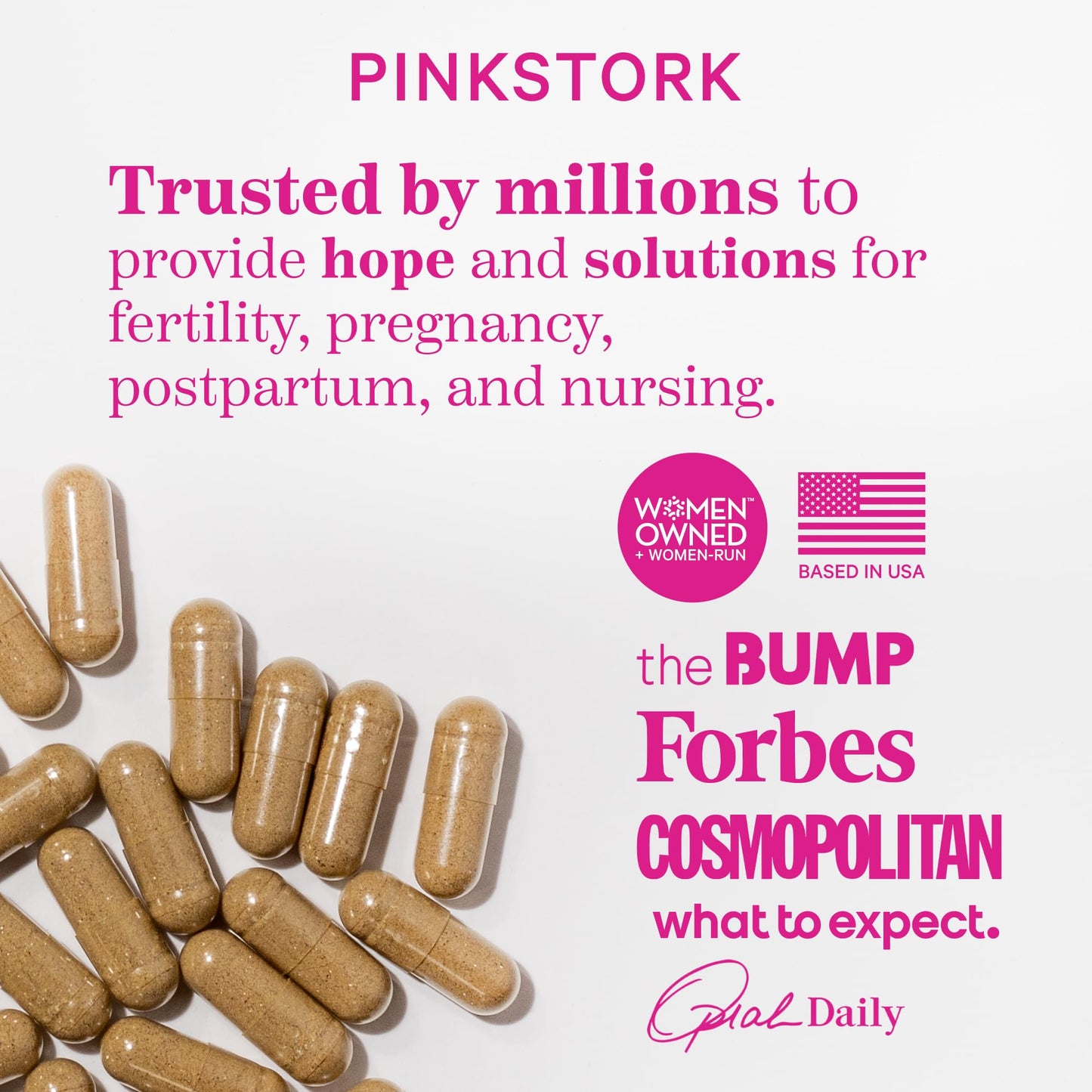 Pink Stork con Vitex y Zinc para apoyar ciclo menstrual y fertilidad