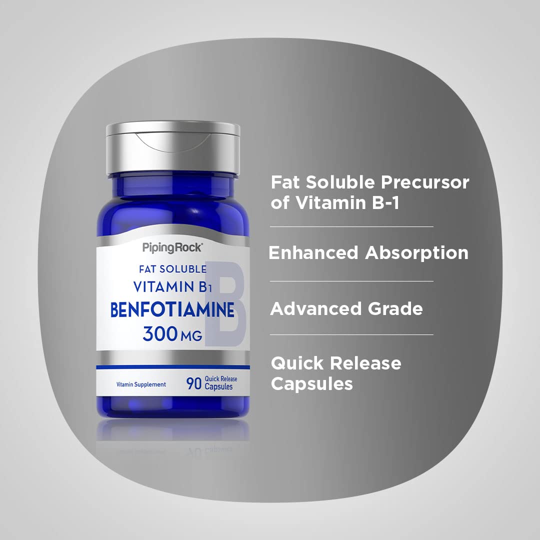 etiqueta avanzada cápsulas benfotiamina 300mg piping rock