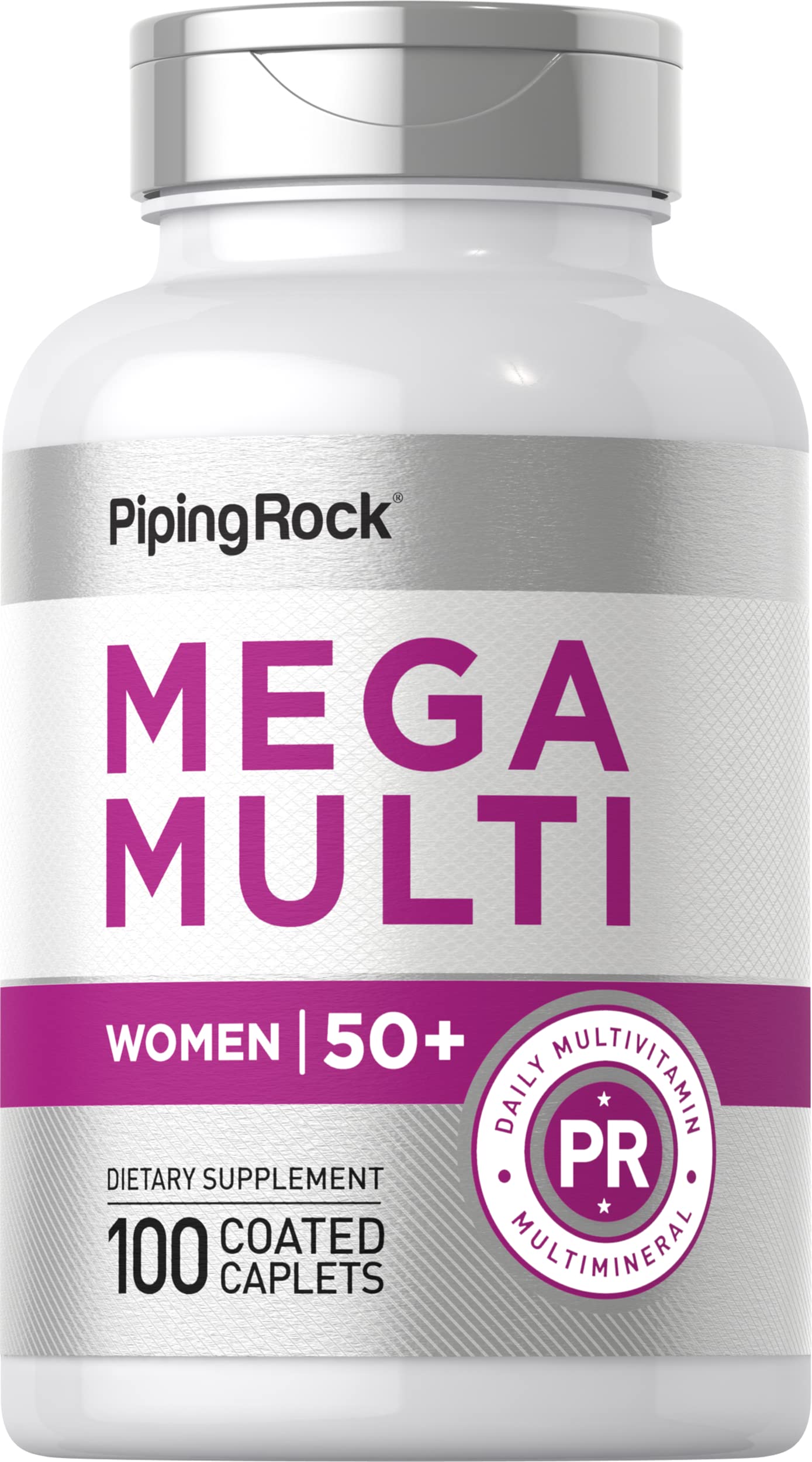 Botella de multivitaminas Piping Rock para mujeres 50 plus